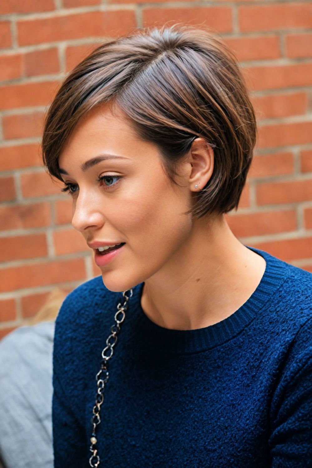 tucked behind the ear bob haircut