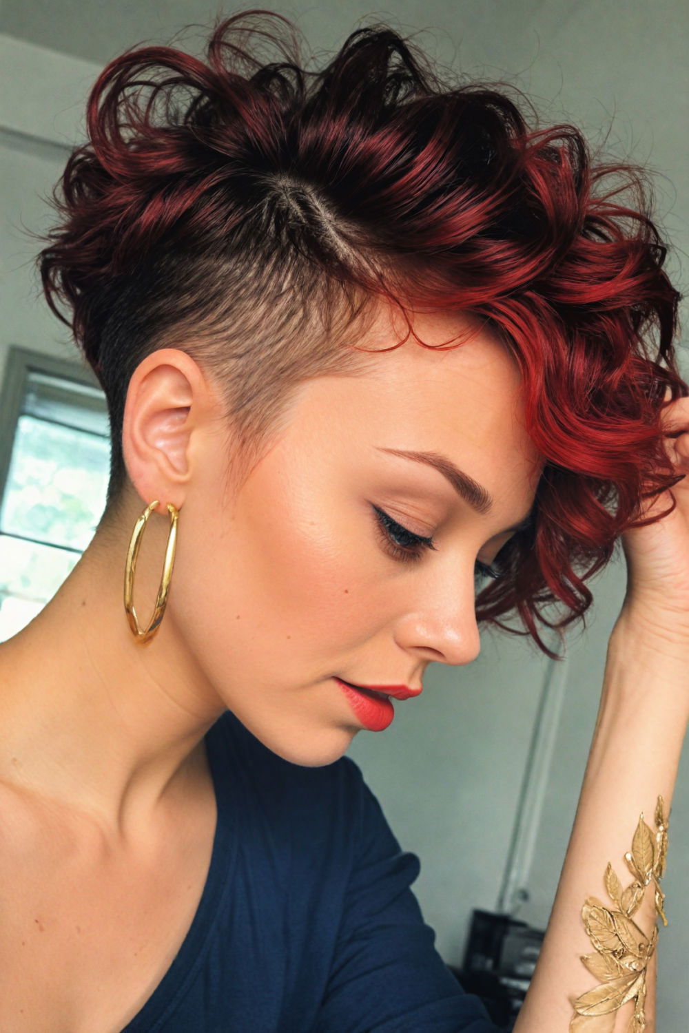 undercut for wavy hair