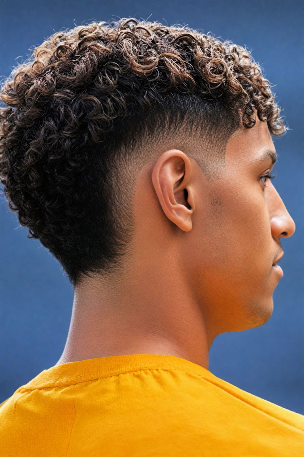 unique and fashionable burst fade hairstyle