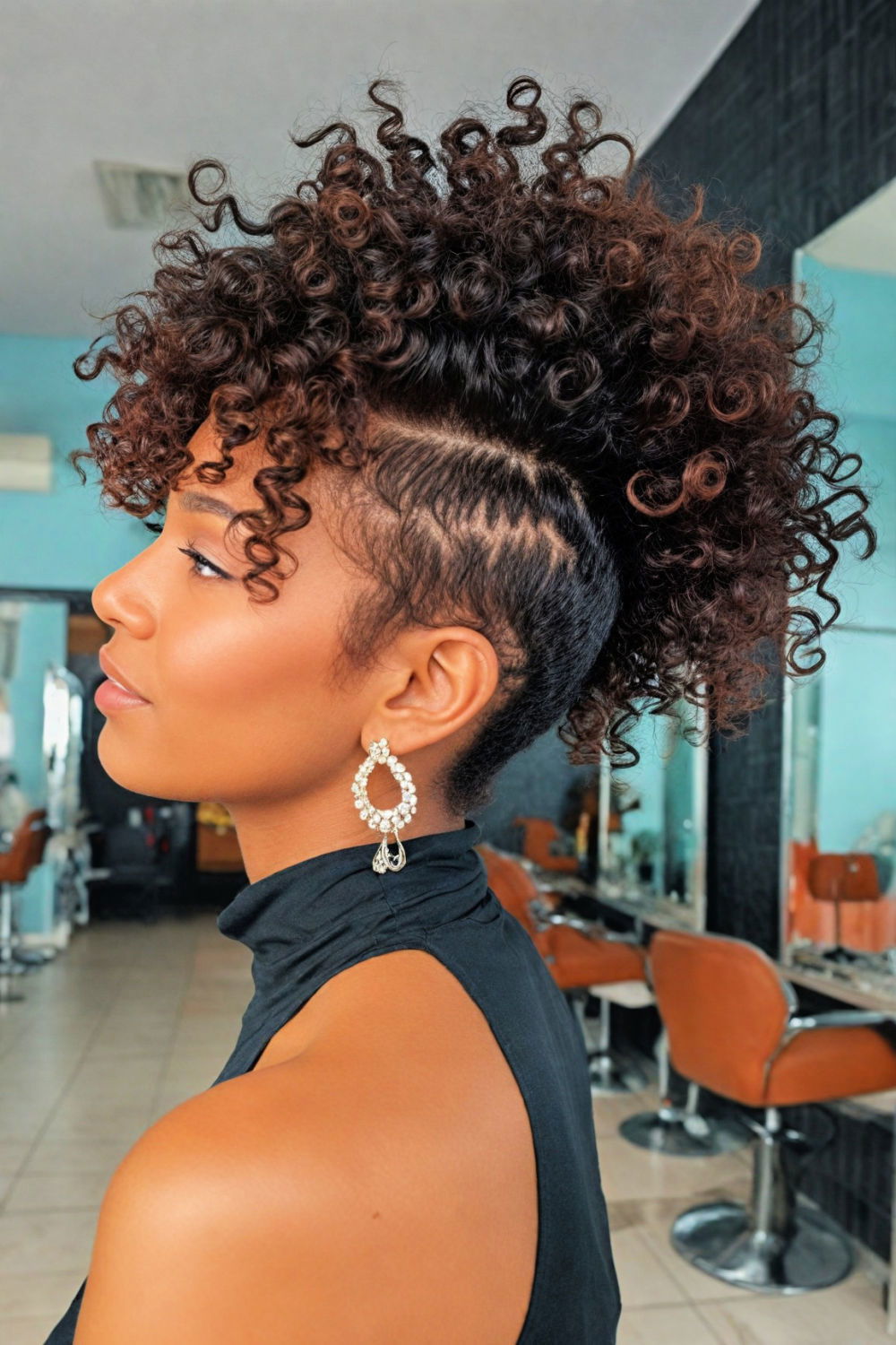 unique mohawk baddie hairstyle