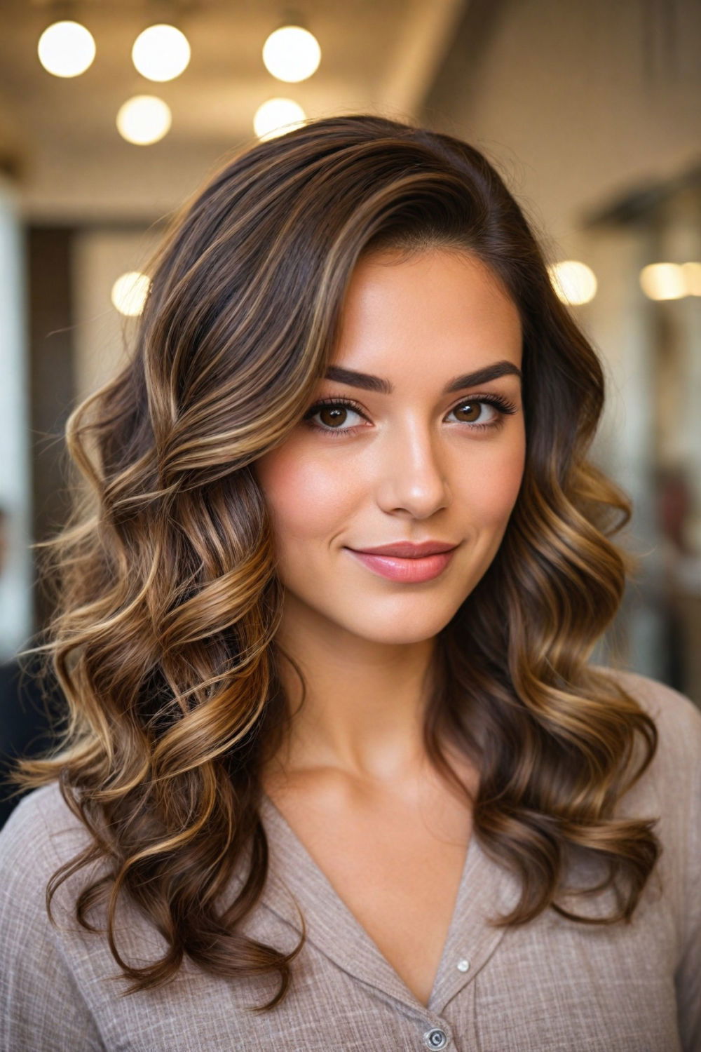vintage waves medium length hairstyle for thin hair