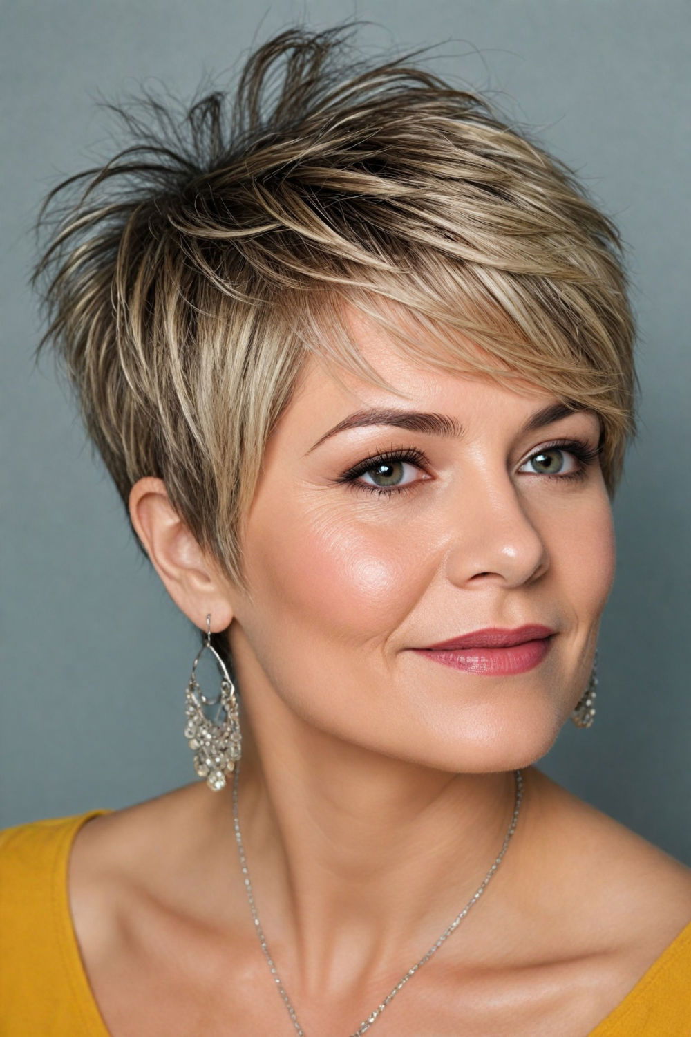 voluminous pixie cut for women over 50