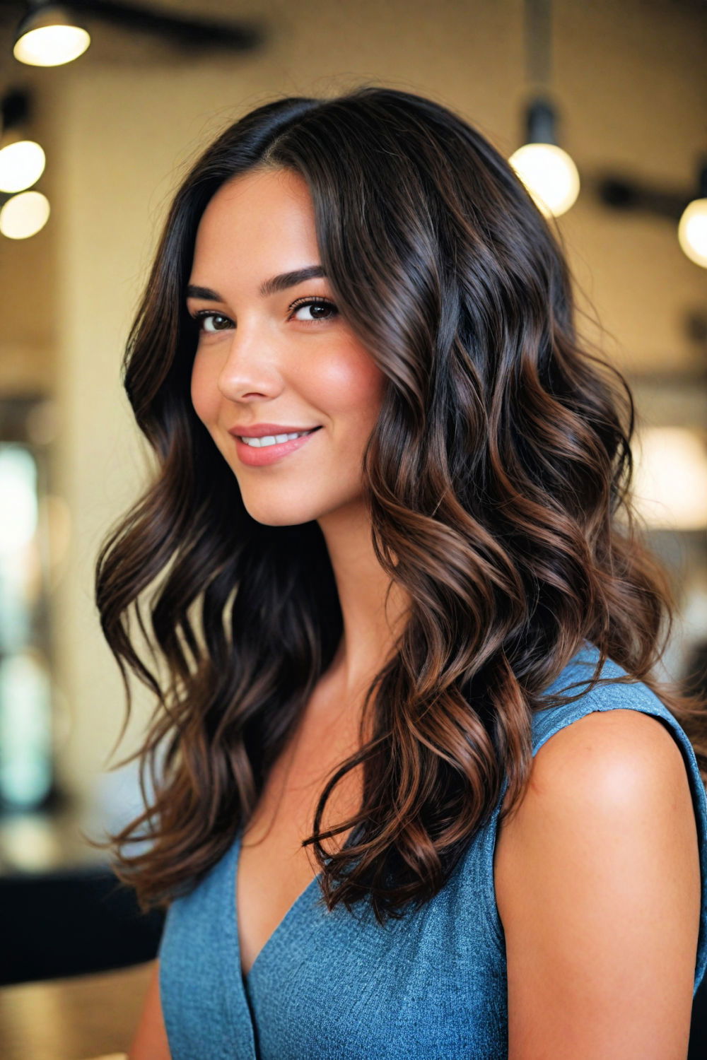 volumizing perm hairstyle for thin hair