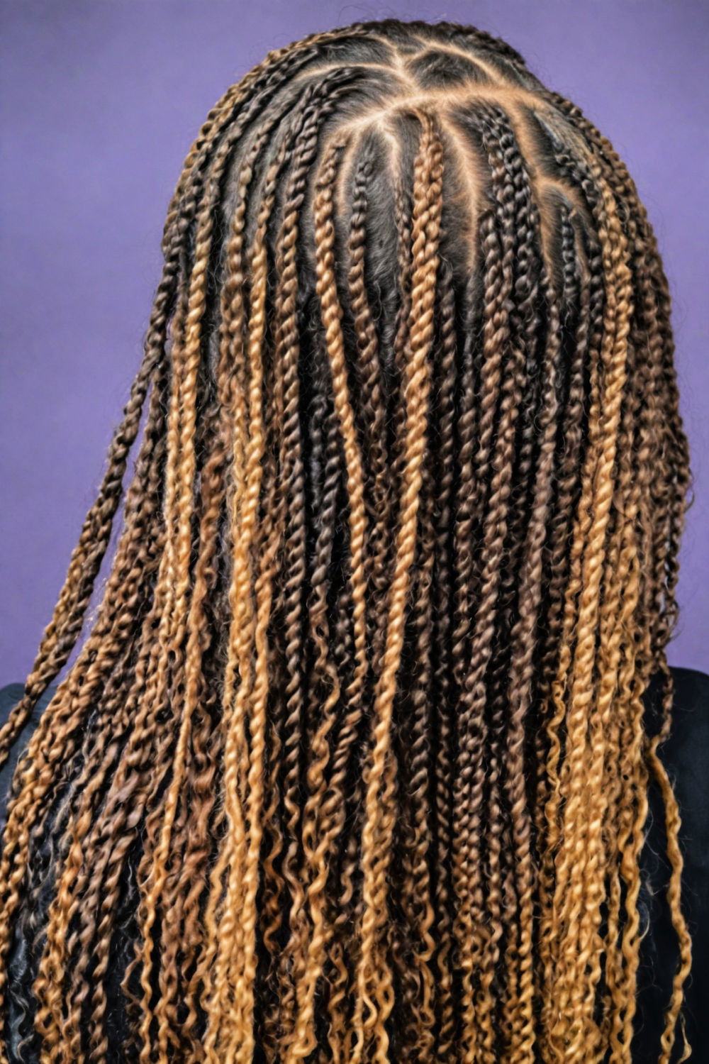 waterfall knotless braids hairstyle