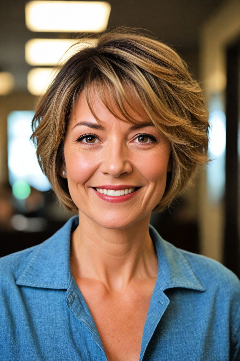 well styled bob cut for women over 50