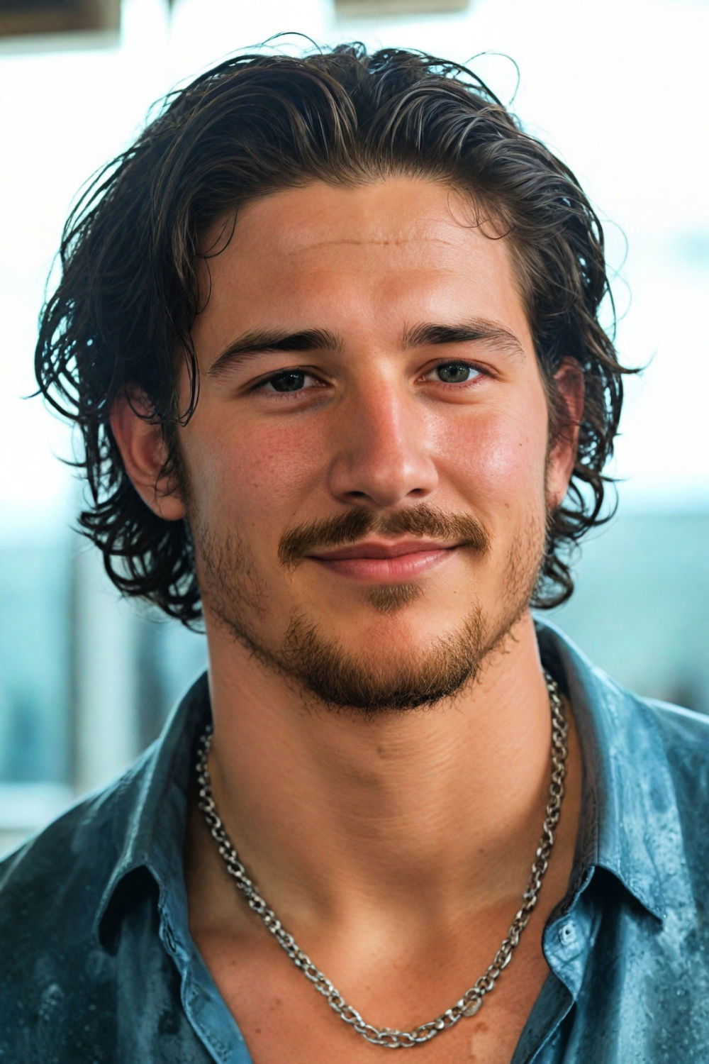 wet look hairstyle for evening outings