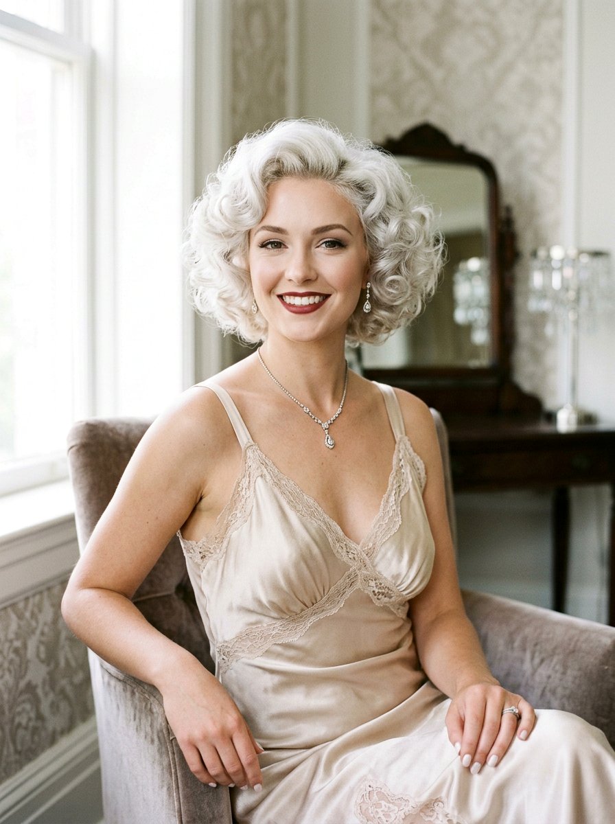 1930s Platinum Curls - 20 glamorous old hollywood hair ideas - 20 glamorous old hollywood hair ideas