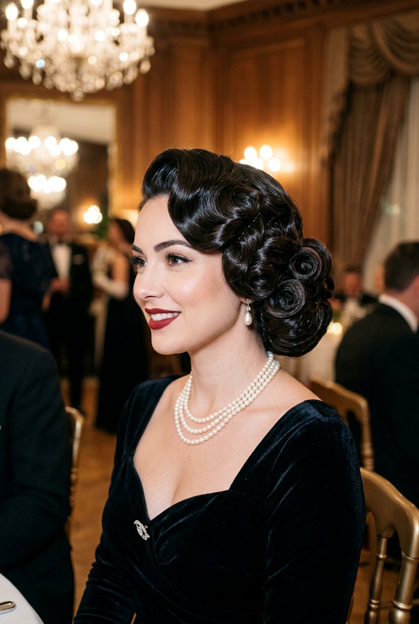 1940s Glam Hollywood Updo - 20 vintage updo hairstyle - 20 vintage updo hairstyle