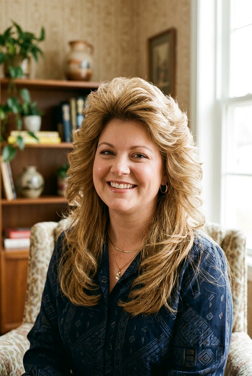 1980s feathered hair for round face - 20 1980s feathered hair - 20 1980s feathered hair