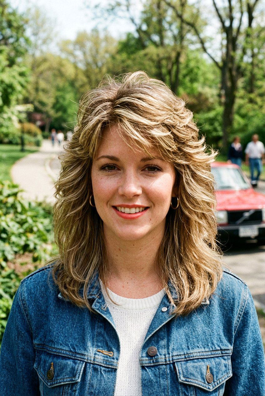 1980s feathered hair with highlights - 20 1980s feathered hair - 20 1980s feathered hair