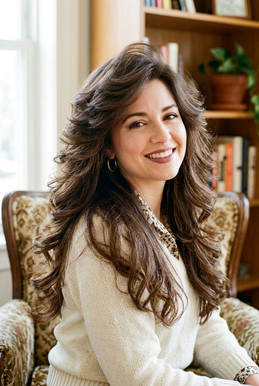 1980s long layered feathered hair - 20 1980s feathered hair - 20 1980s feathered hair