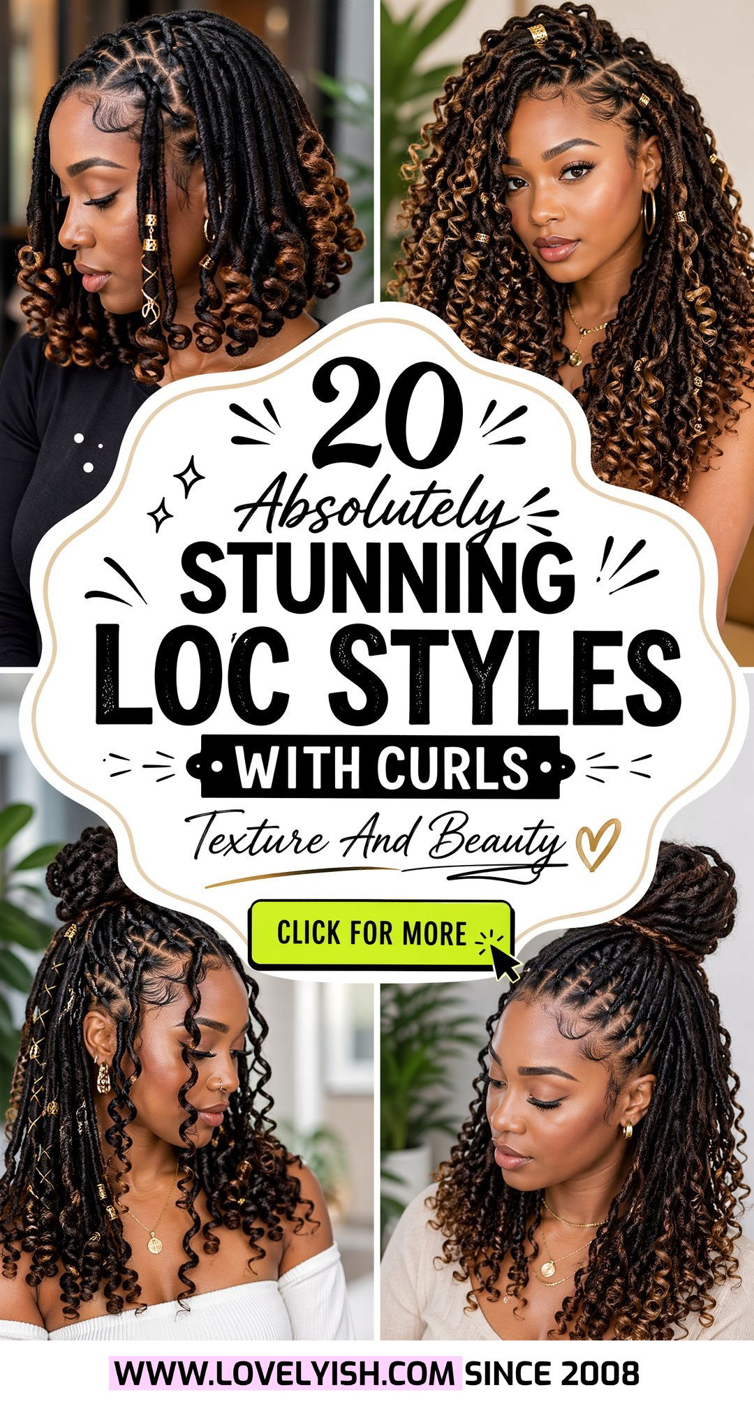 20 Absolutely Stunning Loc Styles With Curls To Try Now - 20 Absolutely Stunning Loc Styles With Curls To Try Now