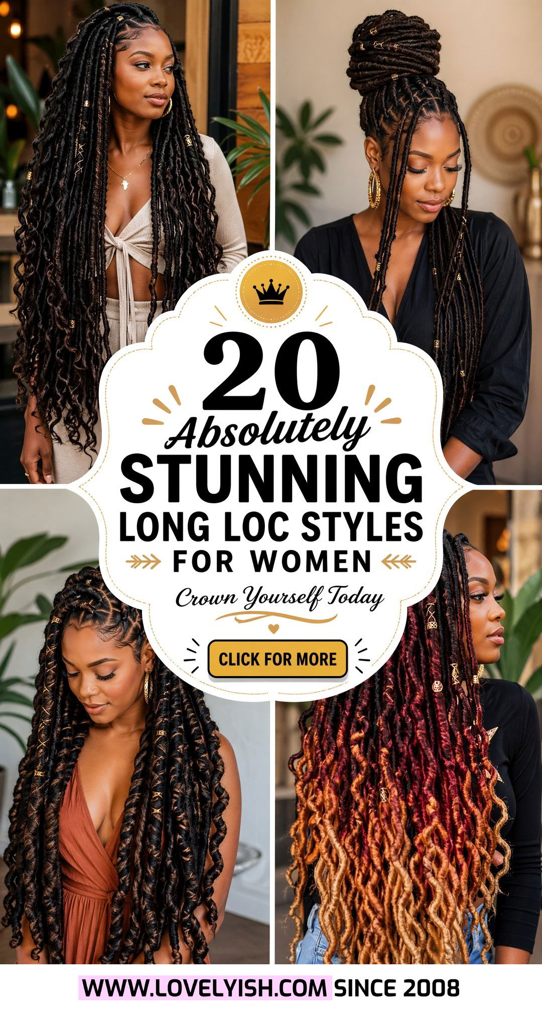 20 Absolutely Stunning Long Loc Styles For Women To Try - 20 Absolutely Stunning Long Loc Styles For Women To Try