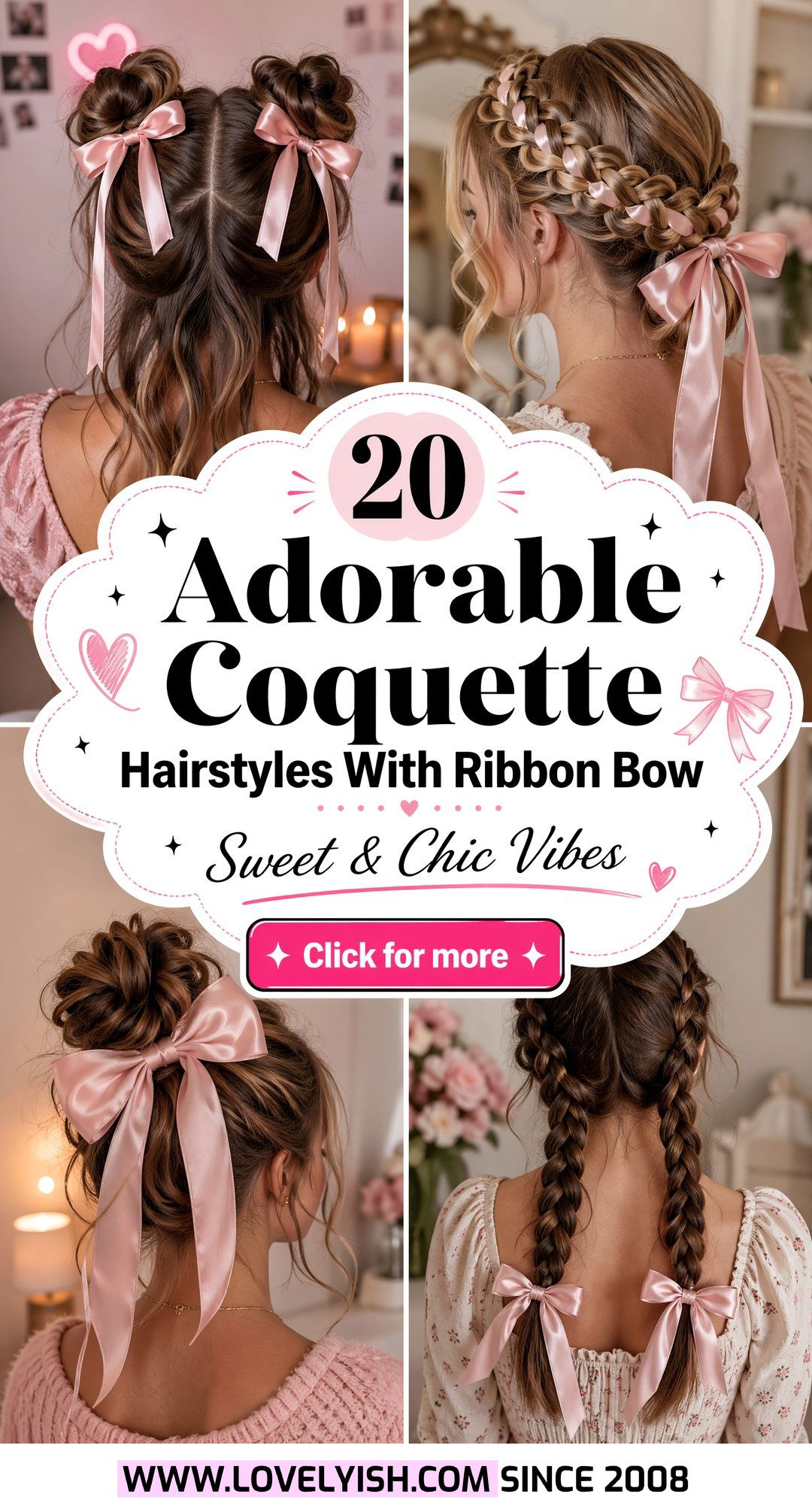 20 Adorable Coquette Hairstyle With Ribbon Bow Ideas To Try - 20 Adorable Coquette Hairstyle With Ribbon Bow Ideas To Try