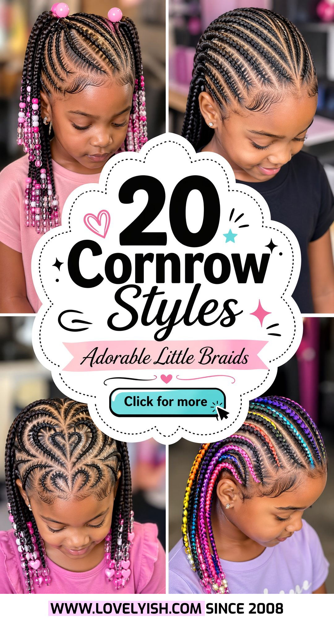 20 Adorable Cornrow Styles for Little Girls You Must See - 20 Adorable Cornrow Styles for Little Girls You Must See