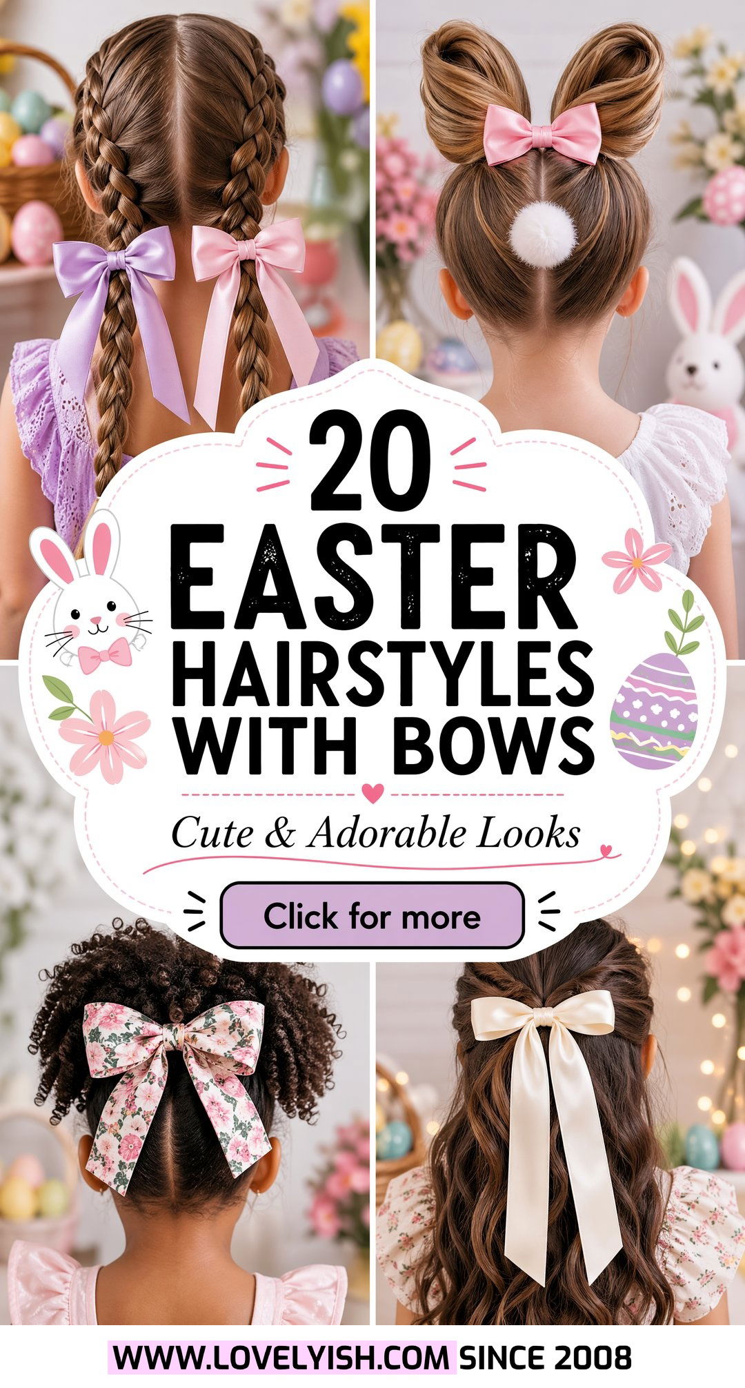 20 Adorable Easter Hairstyles for Little Girls With Bows - 20 Adorable Easter Hairstyles for Little Girls With Bows