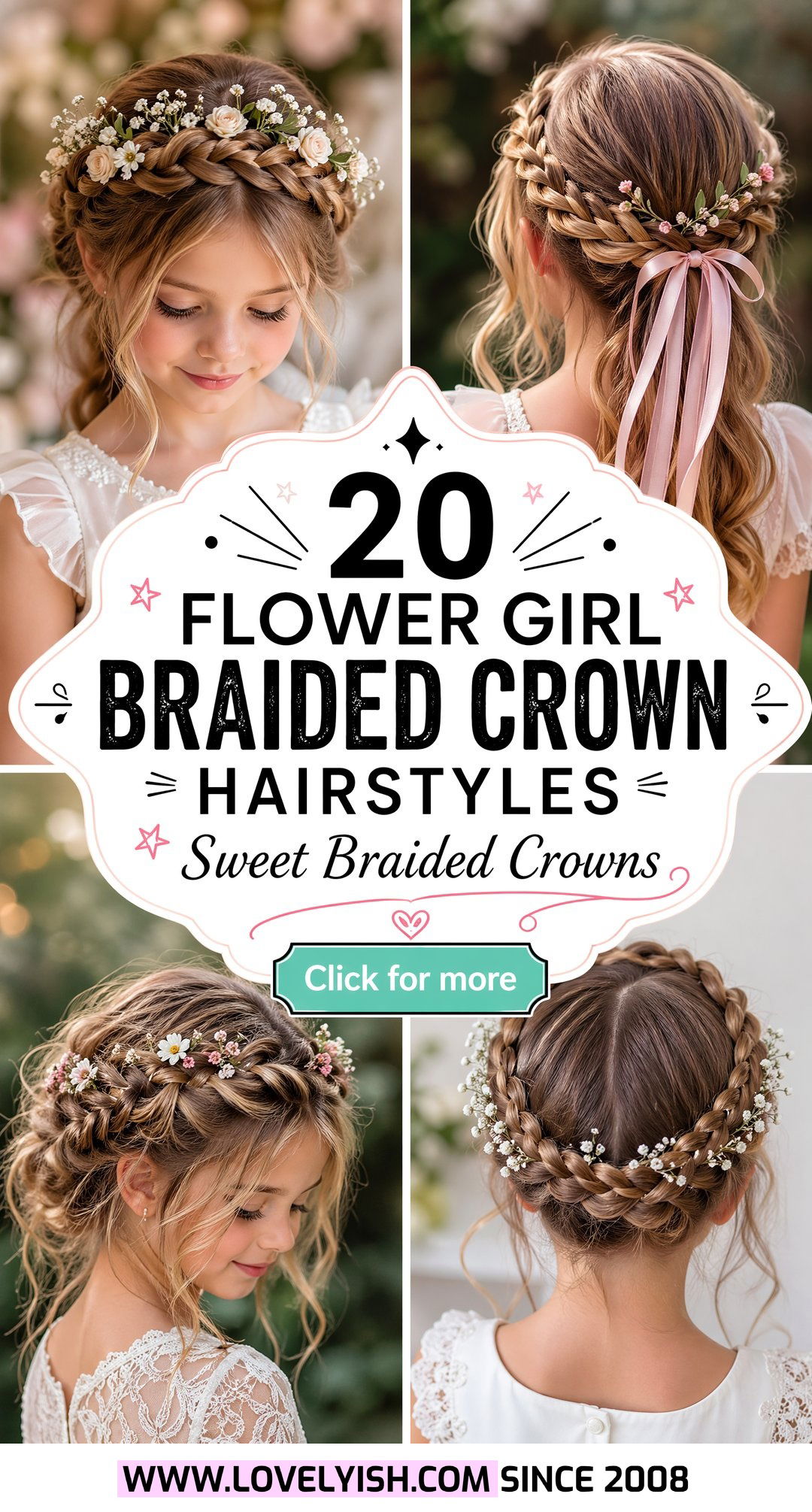 20 Adorable Flower Girl Braided Crown Hairstyles for Girls - 20 Adorable Flower Girl Braided Crown Hairstyles for Girls