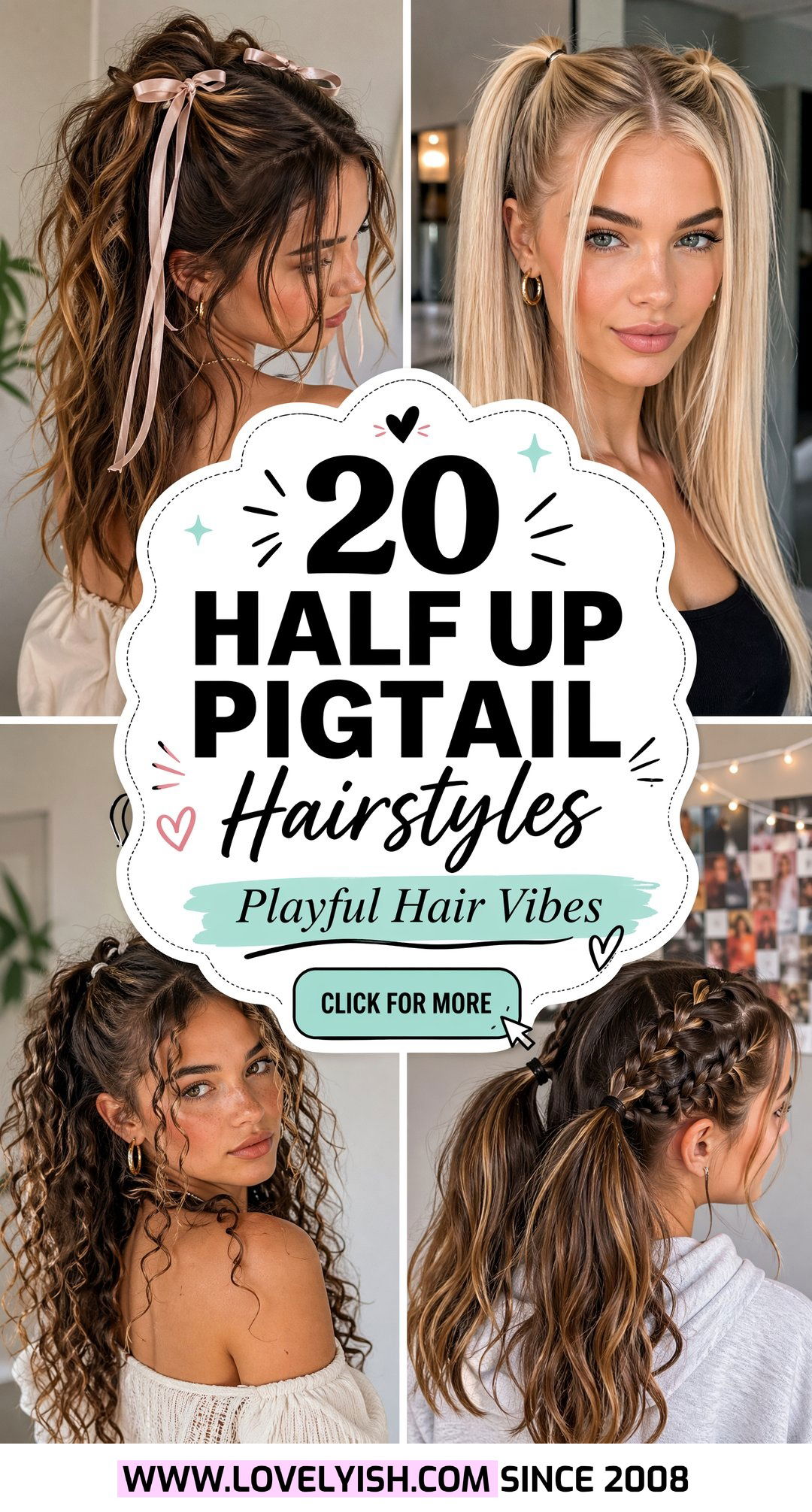 20 Adorable Half Up Pigtail Hairstyles for a Playful Look - 20 Adorable Half Up Pigtail Hairstyles for a Playful Look