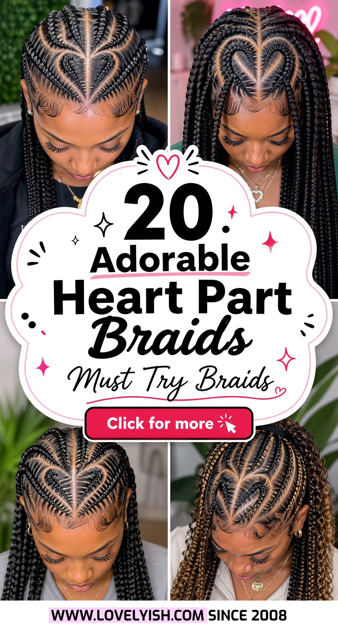 20 Adorable Heart Part Braids Styles You Absolutely Must Try - 20 Adorable Heart Part Braids Styles You Absolutely Must Try