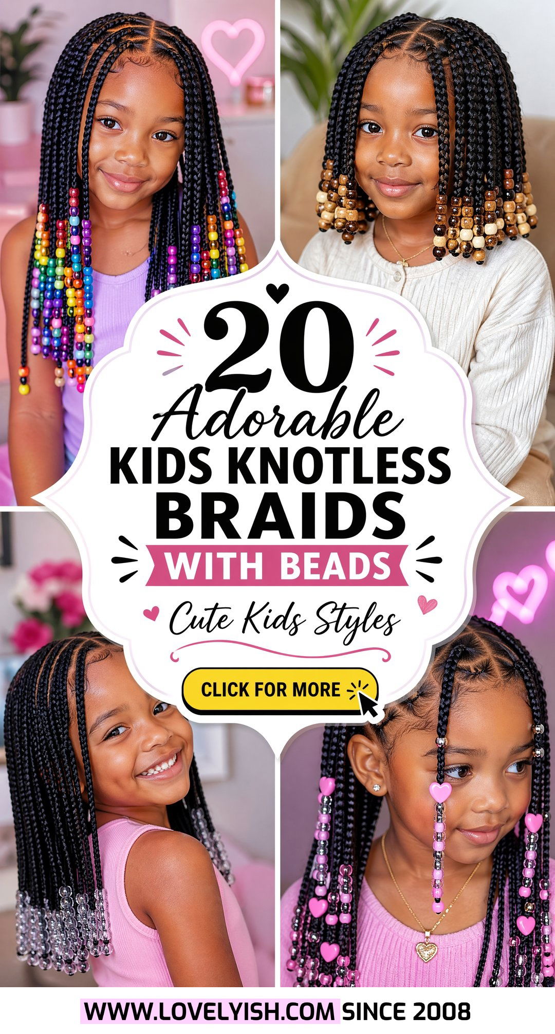 20 Adorable Kids Knotless Braids With Beads for Your Little One - 20 Adorable Kids Knotless Braids With Beads for Your Little One