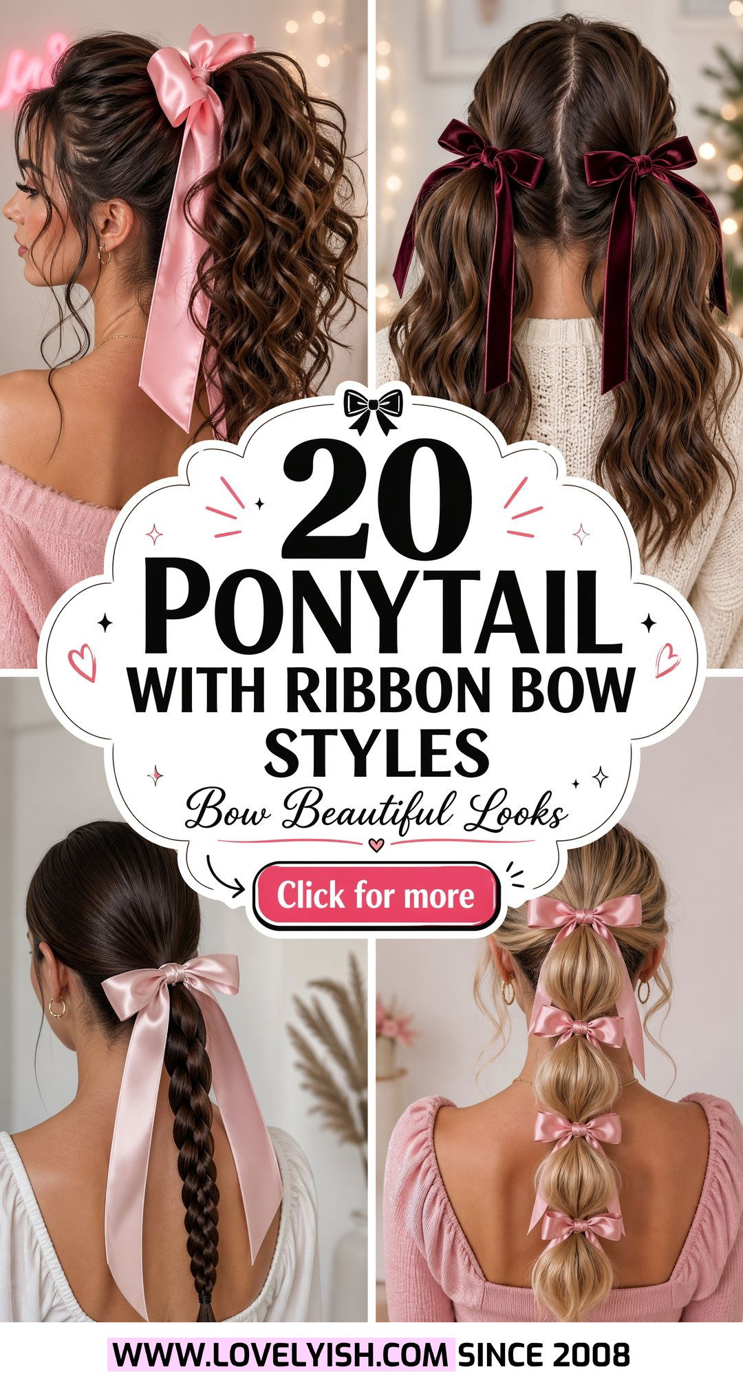 20 Adorable Little Girls Ponytail With Ribbon Bow Styles - 20 Adorable Little Girls Ponytail With Ribbon Bow Styles