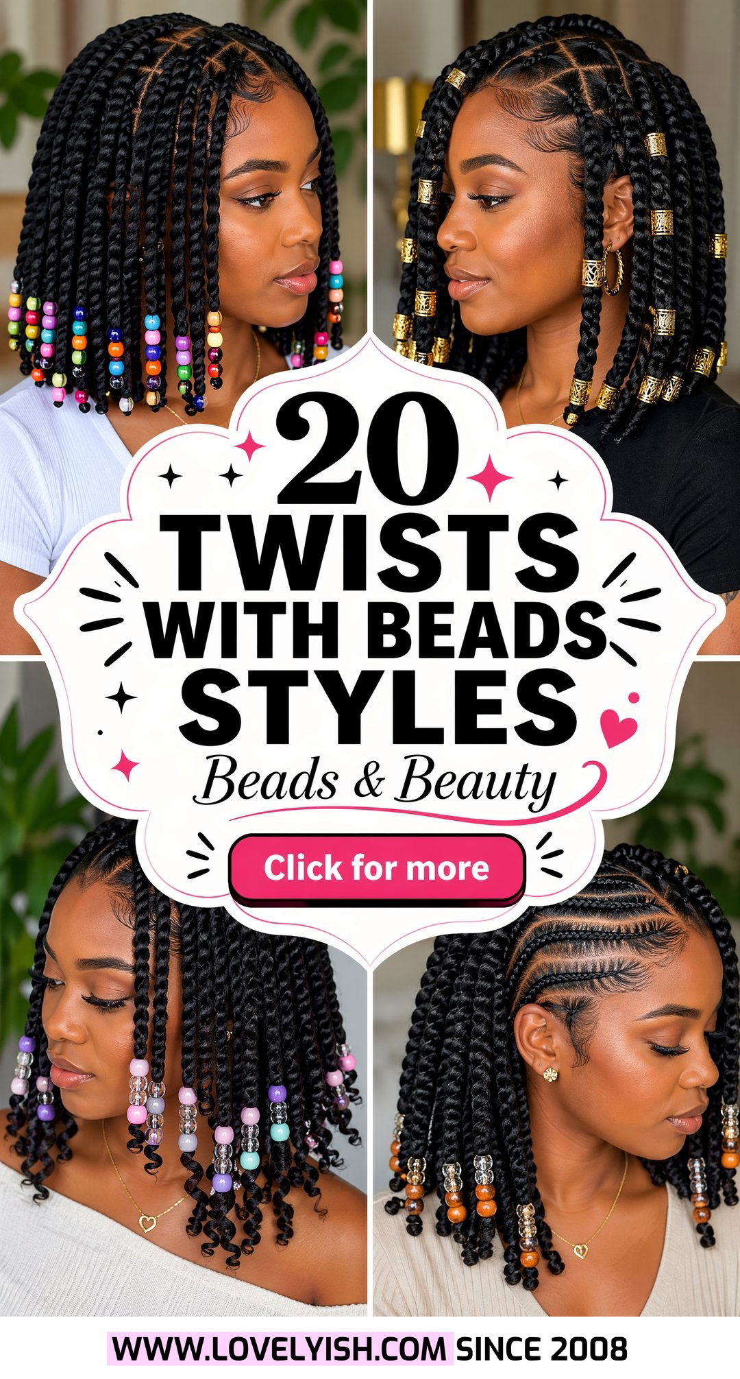 20 Adorable Little Girls Twists With Beads Style Ideas! - 20 Adorable Little Girls Twists With Beads Style Ideas!