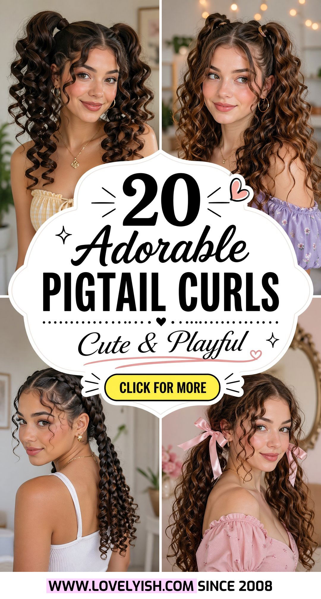 20 Adorable Pigtail Curls for Girls for a Cute Everyday Look - 20 Adorable Pigtail Curls for Girls for a Cute Everyday Look