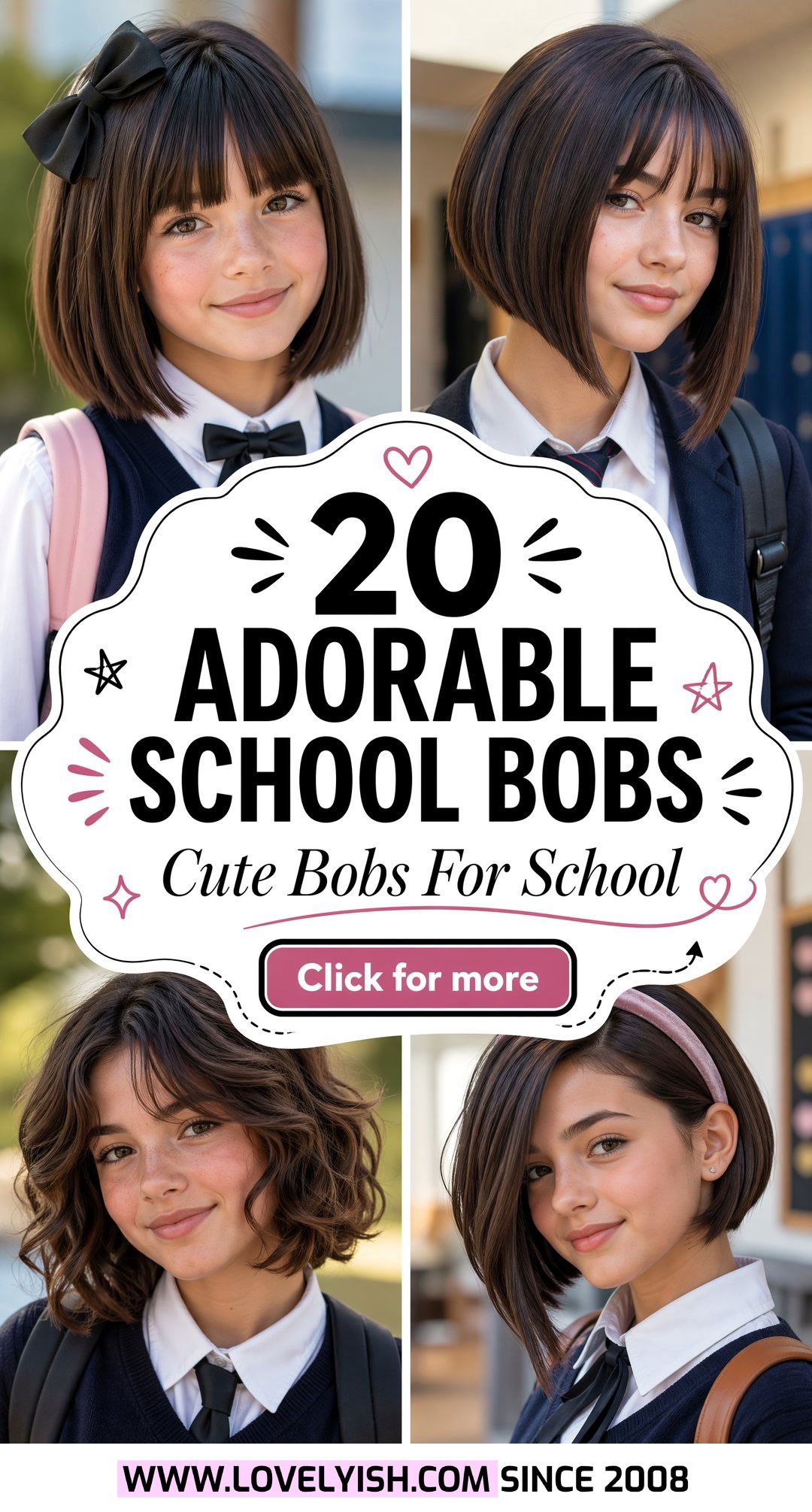 20 Adorable School Bob Ideas for Little Girls to Try Now - 20 Adorable School Bob Ideas for Little Girls to Try Now