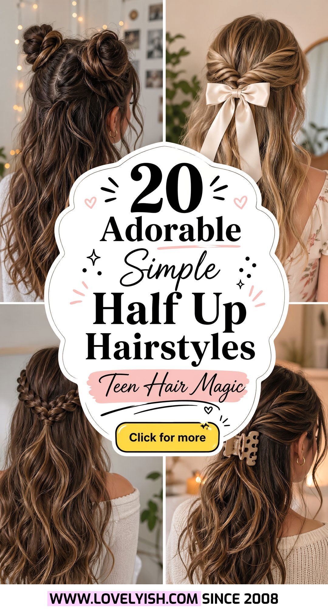20 Adorable Simple Half Up Hairstyle for Teens to Try Now - 20 Adorable Simple Half Up Hairstyle for Teens to Try Now
