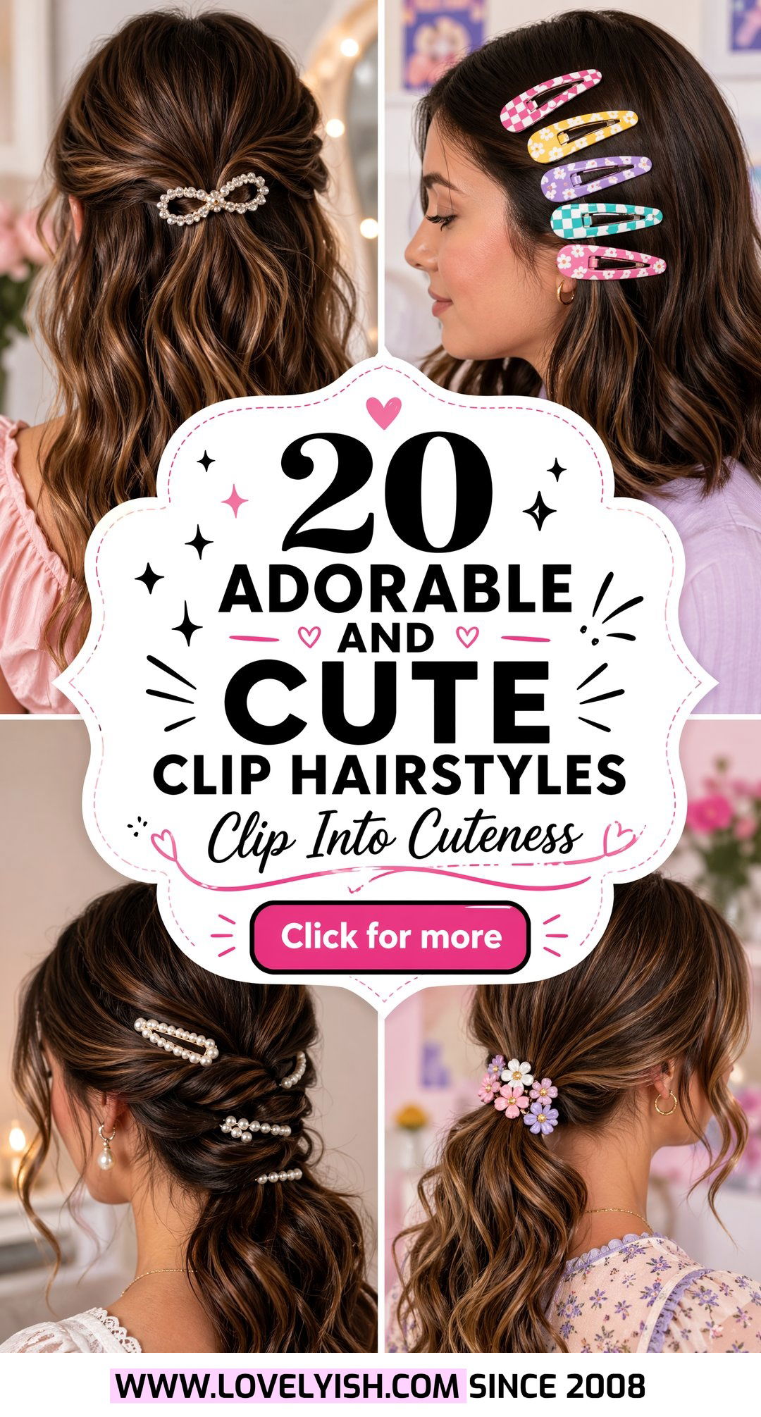 20 Adorable and Cute Clip Hairstyles for Girls to Try Now - 20 Adorable and Cute Clip Hairstyles for Girls to Try Now