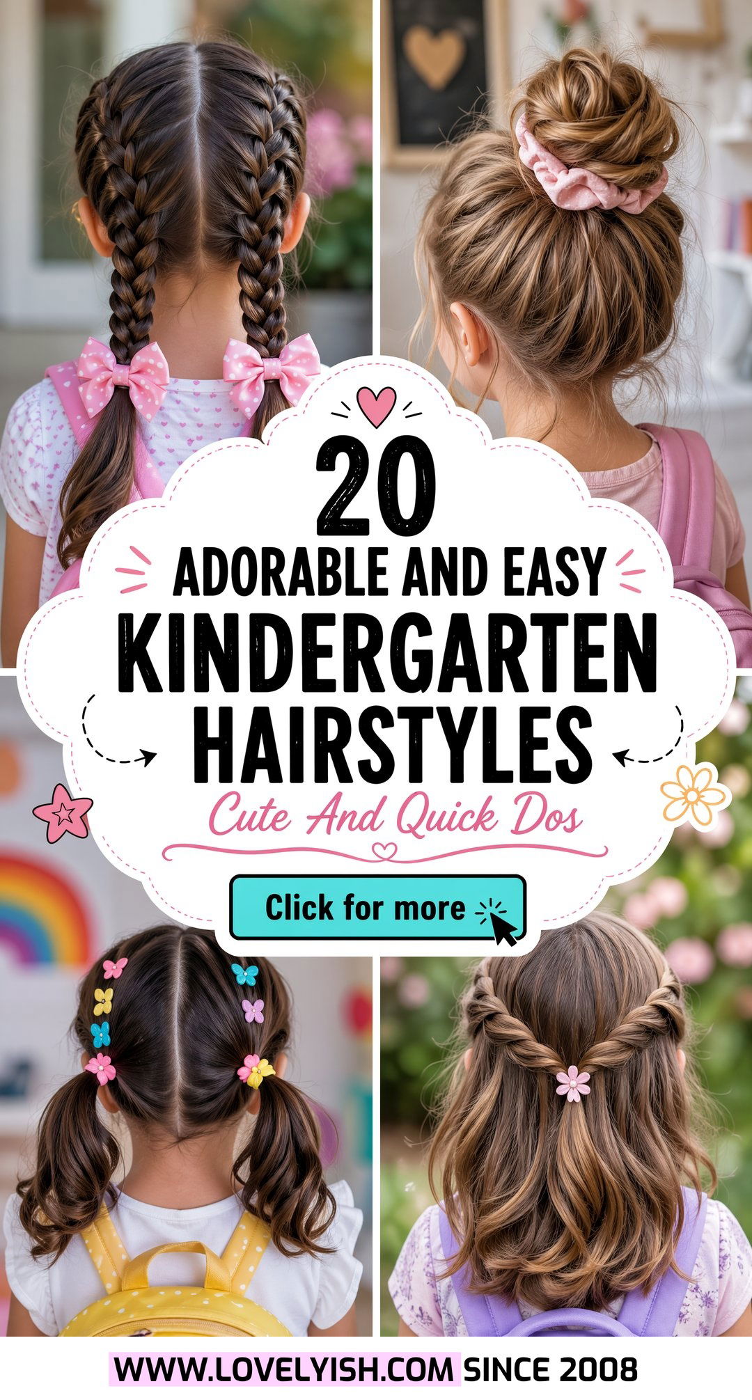 20 Adorable and Easy Kindergarten Hairstyles for Girls - 20 Adorable and Easy Kindergarten Hairstyles for Girls