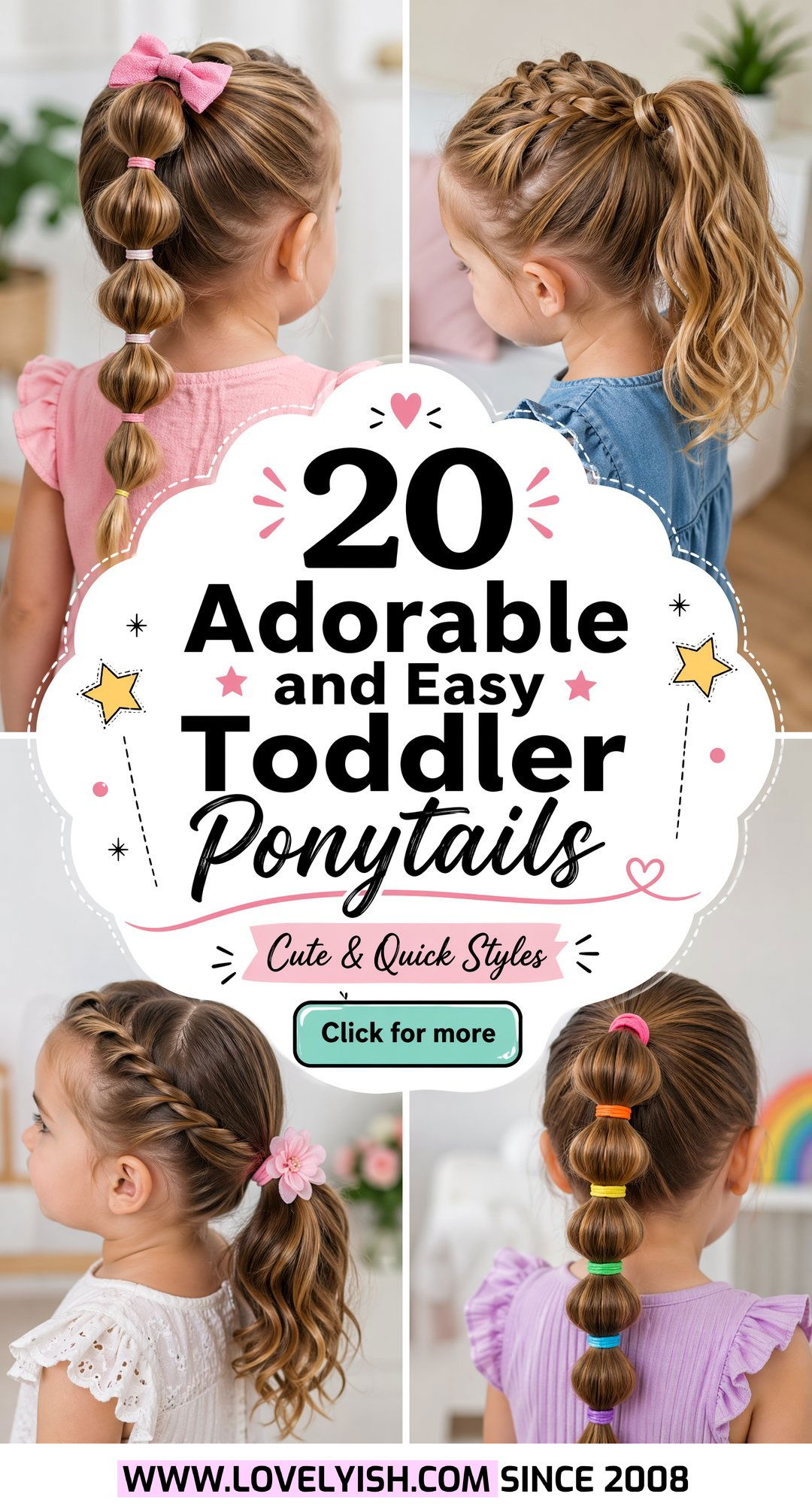 20 Adorable and Easy Toddler Ponytail Ideas for Little Girls - 20 Adorable and Easy Toddler Ponytail Ideas for Little Girls