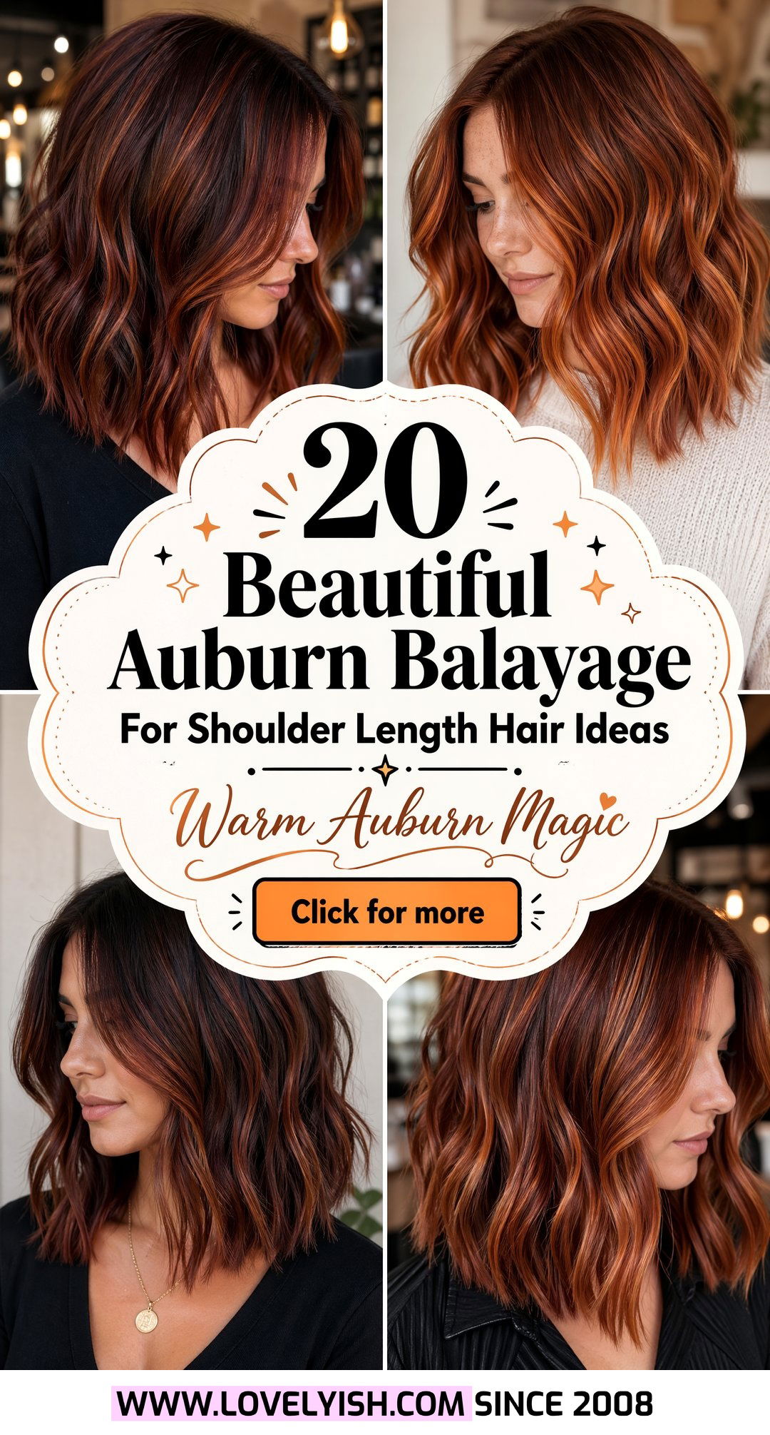 20 Beautiful Auburn Balayage For Shoulder Length Hair Ideas - 20 Beautiful Auburn Balayage For Shoulder Length Hair Ideas