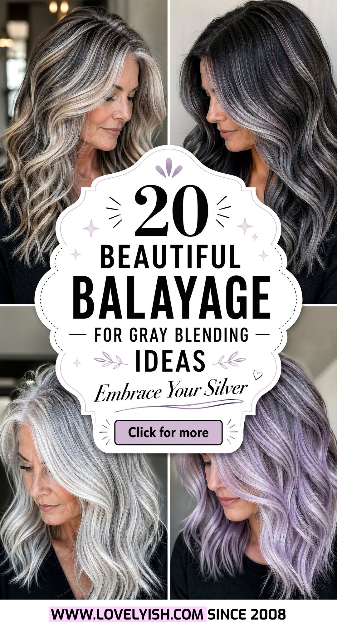 20 Beautiful Balayage For Gray Blending Ideas You Need To See - 20 Beautiful Balayage For Gray Blending Ideas You Need To See