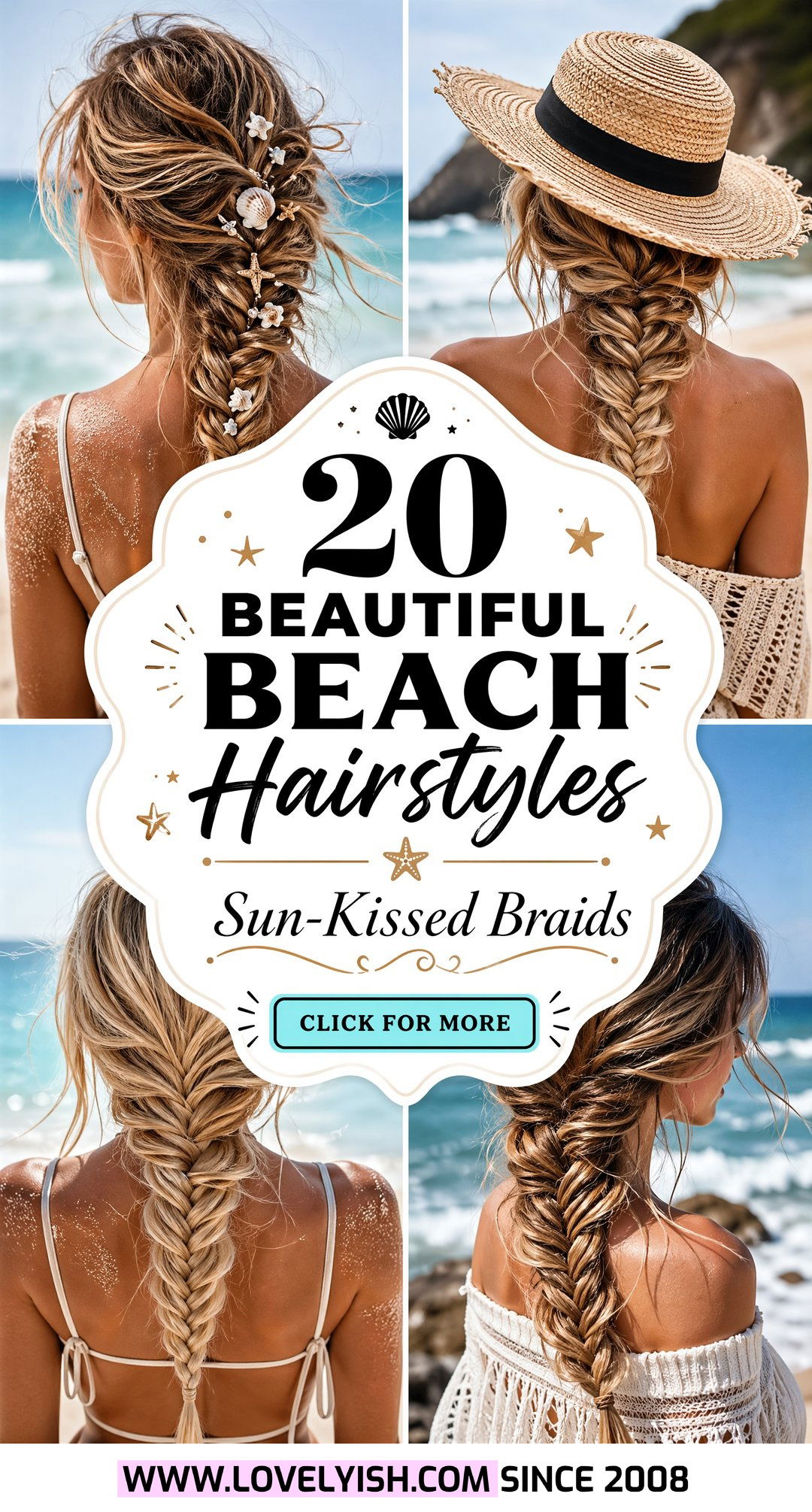 20 Beautiful Beach Hairstyle Ideas With Loose Fishtail Braid - 20 Beautiful Beach Hairstyle Ideas With Loose Fishtail Braid