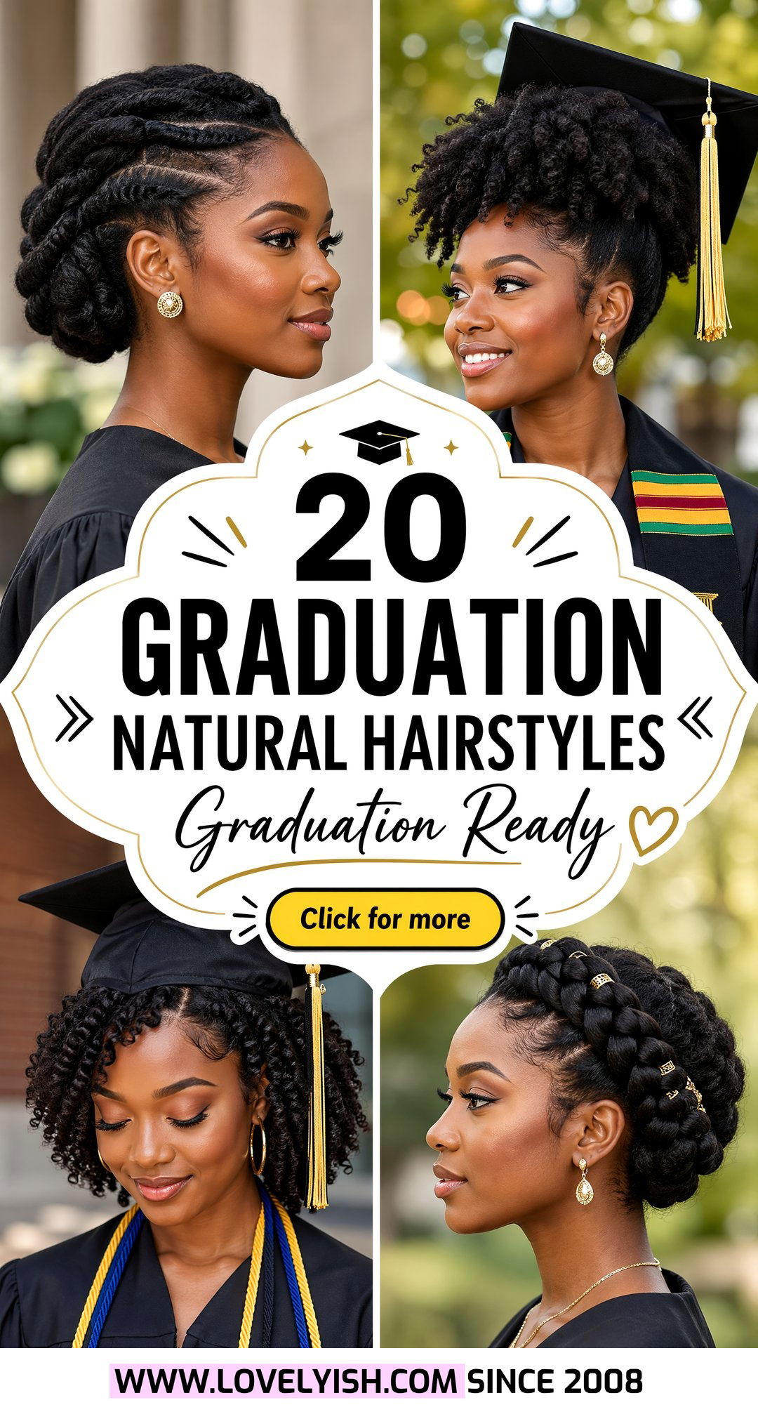 20 Beautiful Black Women Graduation Natural Hairstyles Try - 20 Beautiful Black Women Graduation Natural Hairstyles Try