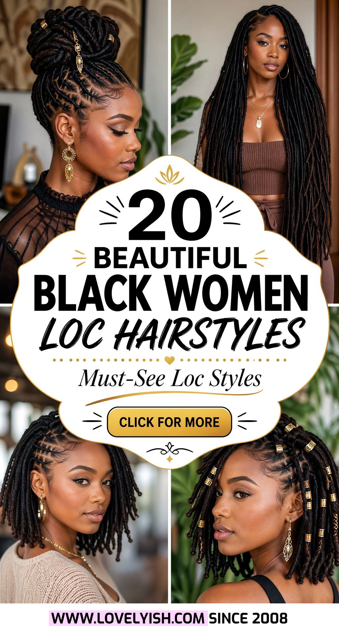 20 Beautiful Black Women Loc Hairstyle Ideas You Must See - 20 Beautiful Black Women Loc Hairstyle Ideas You Must See