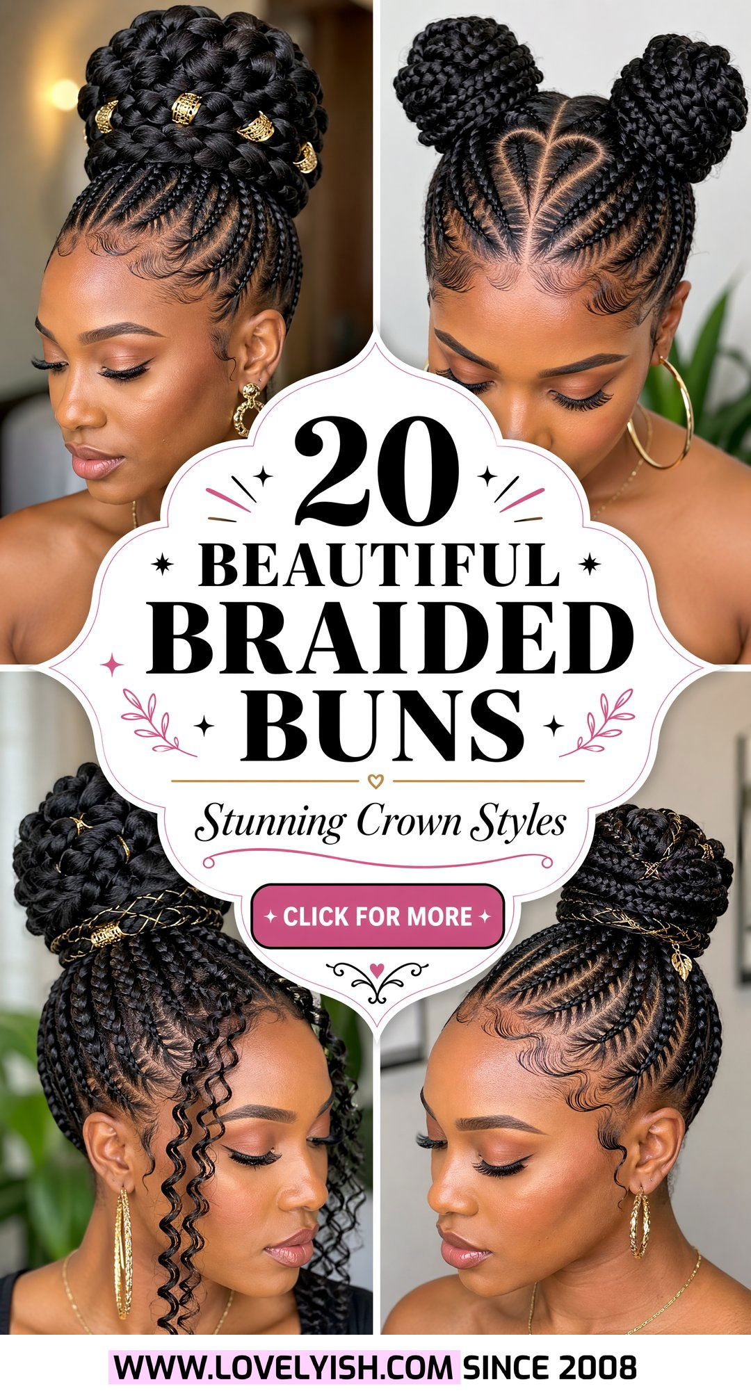 20 Beautiful Braided Buns for Black Girls to Try This Year - 20 Beautiful Braided Buns for Black Girls to Try This Year