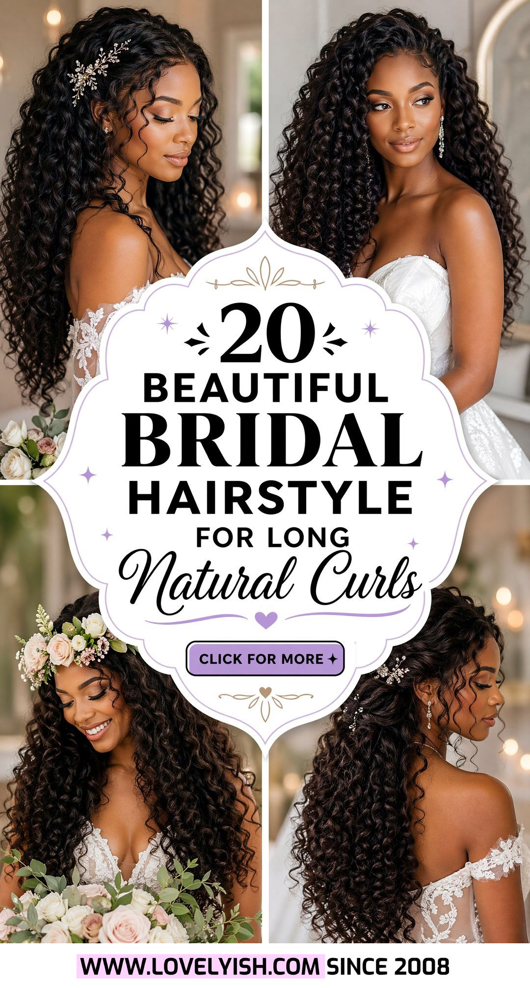 20 Beautiful Bridal Hairstyle for Long Natural Curls Looks - 20 Beautiful Bridal Hairstyle for Long Natural Curls Looks