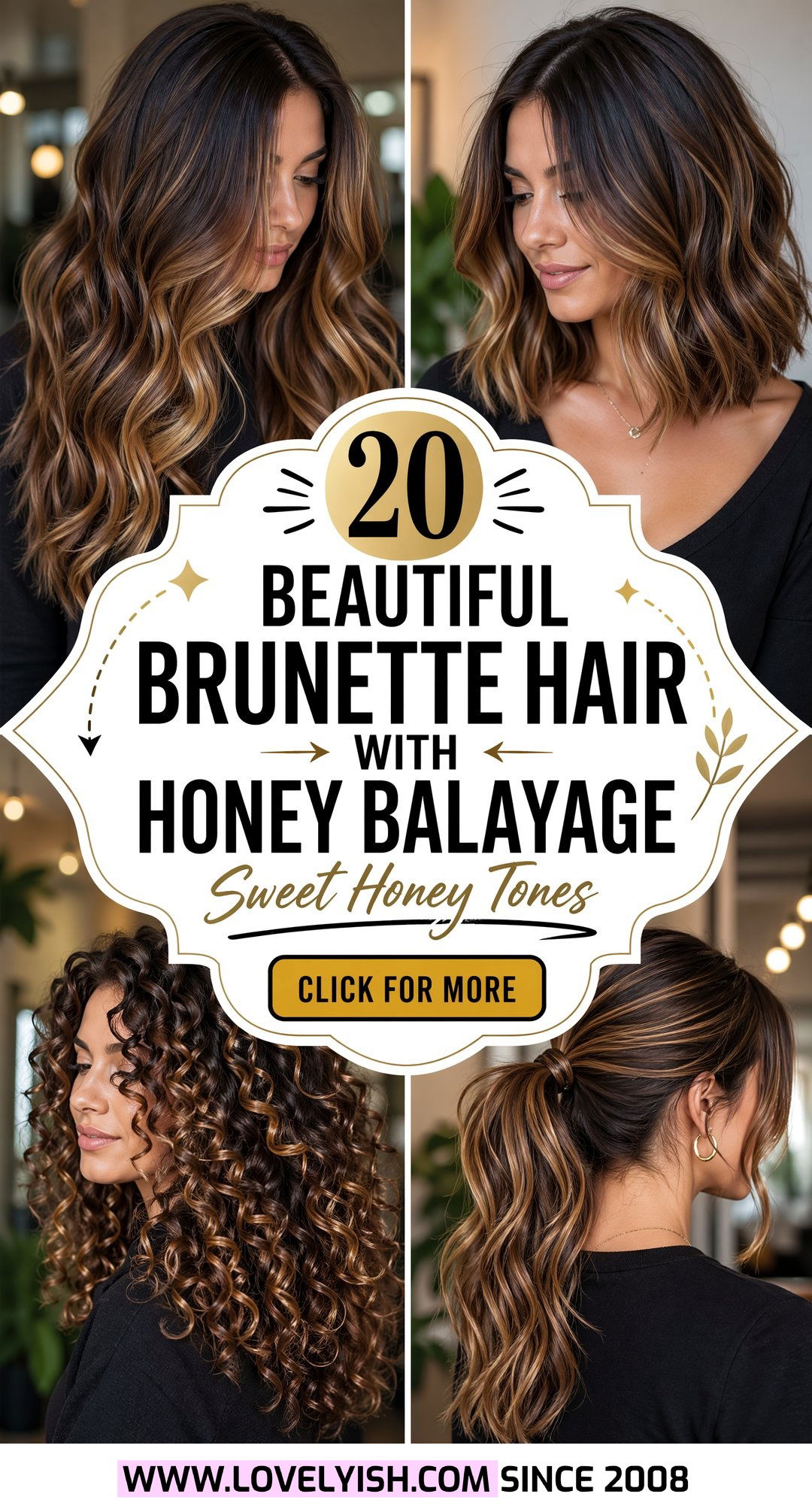 20 Beautiful Brunette Hair With Honey Balayage Looks to Try - 20 Beautiful Brunette Hair With Honey Balayage Looks to Try