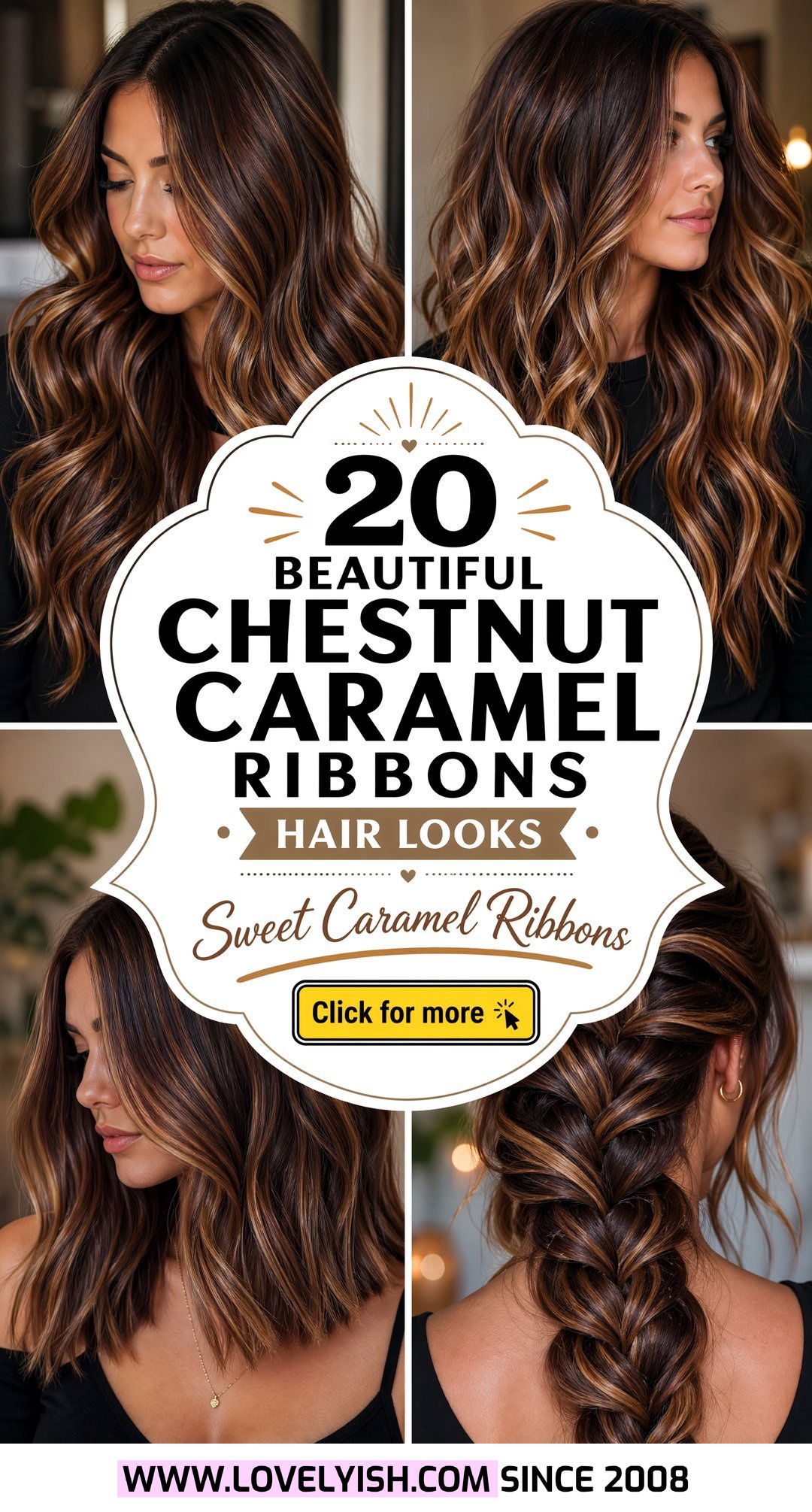 20 Beautiful Chestnut Caramel Ribbons Hair Looks to Try - 20 Beautiful Chestnut Caramel Ribbons Hair Looks to Try
