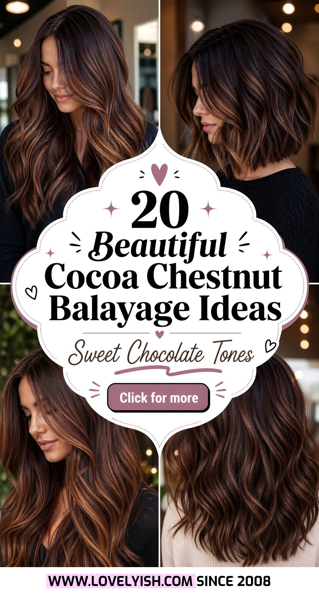 20 Beautiful Cocoa Chestnut Balayage Ideas for Your Next Look - 20 Beautiful Cocoa Chestnut Balayage Ideas for Your Next Look