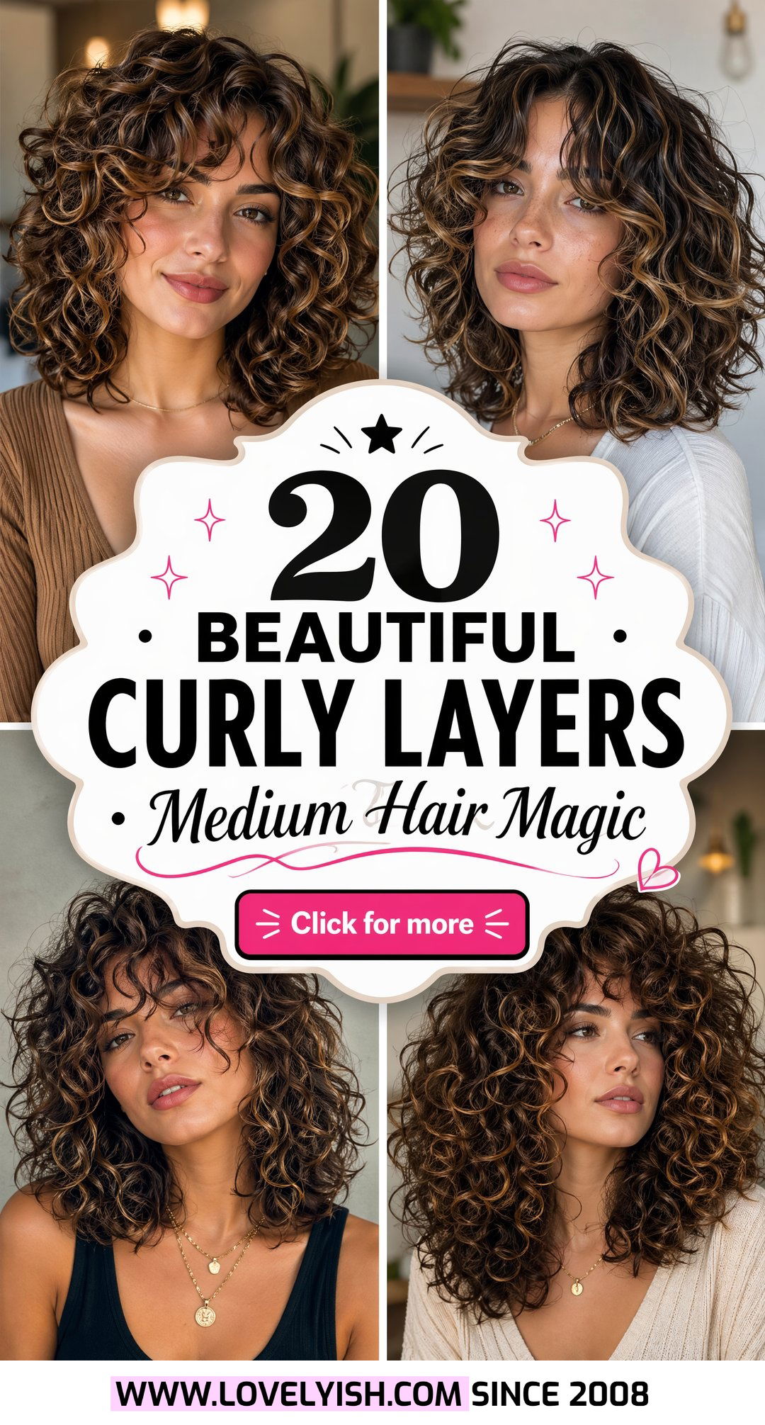 20 Beautiful Curly Layers For Medium Hair Women To Try Now - 20 Beautiful Curly Layers For Medium Hair Women To Try Now