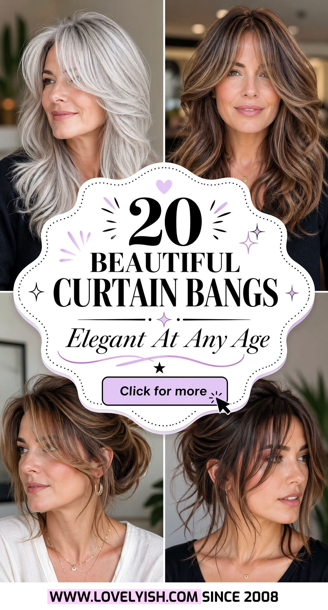 20 Beautiful Curtain Bangs for Women Over 60 to Try Today - 20 Beautiful Curtain Bangs for Women Over 60 to Try Today