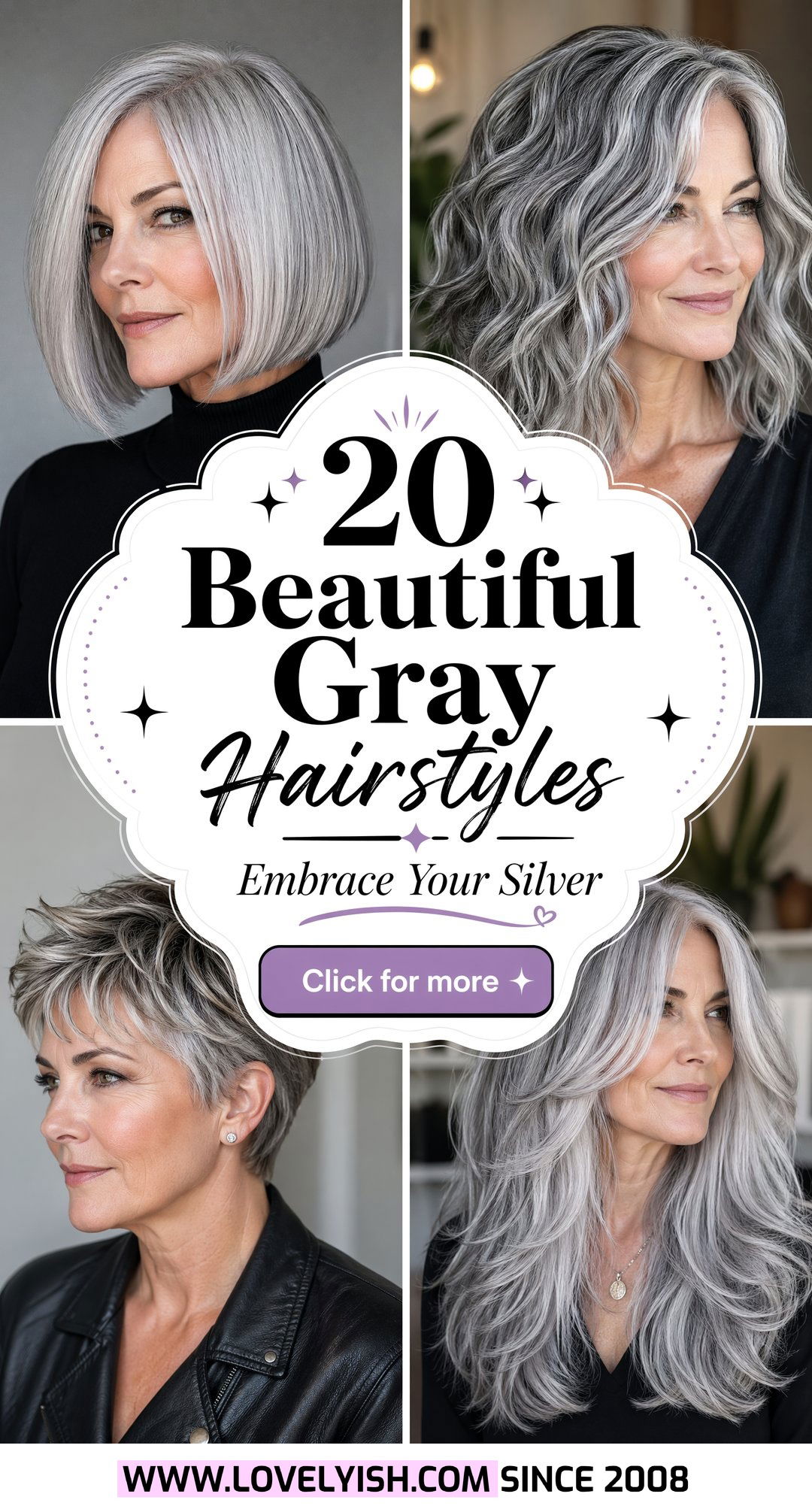 20 Beautiful Gray Hairstyles For Older Women To Try Now - 20 Beautiful Gray Hairstyles For Older Women To Try Now