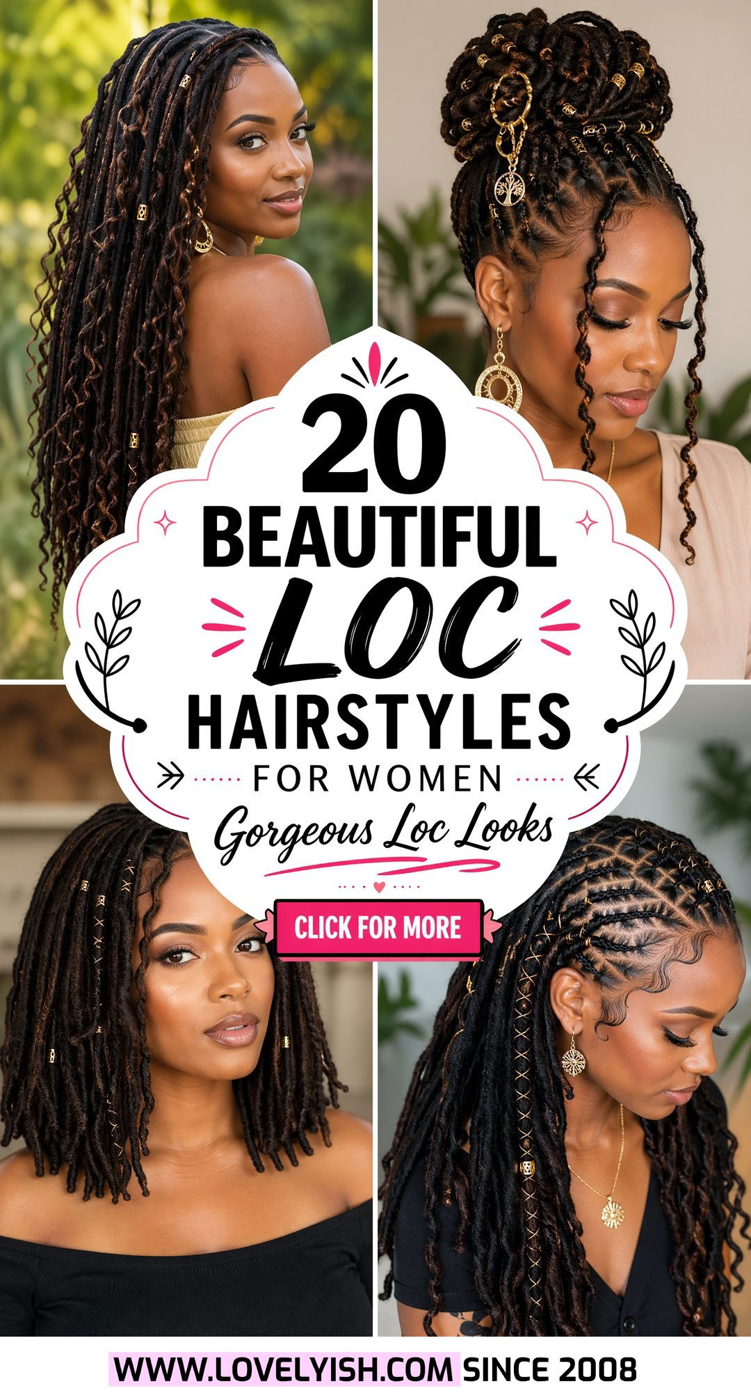 20 Beautiful Loc Hairstyles for Women Gorgeous Looks to Try - 20 Beautiful Loc Hairstyles for Women: Gorgeous Looks to Try