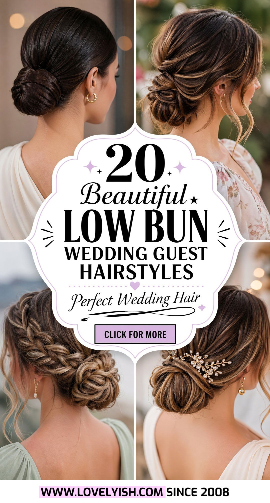 20 Beautiful Low Bun Wedding Guest Hairstyle Ideas to Copy - 20 Beautiful Low Bun Wedding Guest Hairstyle Ideas to Copy