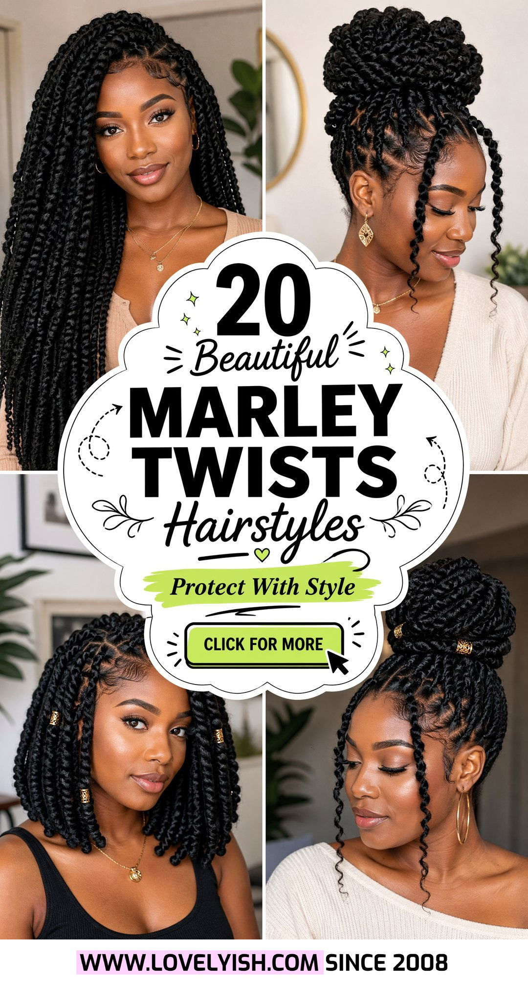 20 Beautiful Marley Twists Hairstyles for Protective Styling - 20 Beautiful Marley Twists Hairstyles for Protective Styling