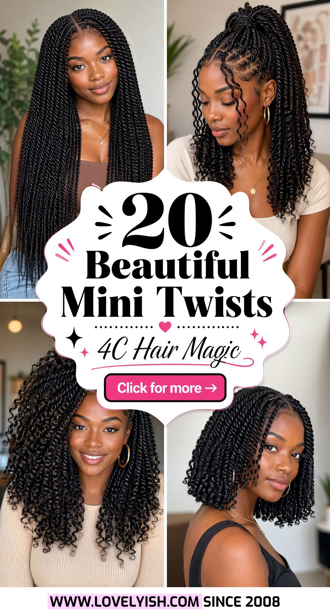 20 Beautiful Mini Twists on 4c Hair Women to Try Right Now - 20 Beautiful Mini Twists on 4c Hair Women to Try Right Now