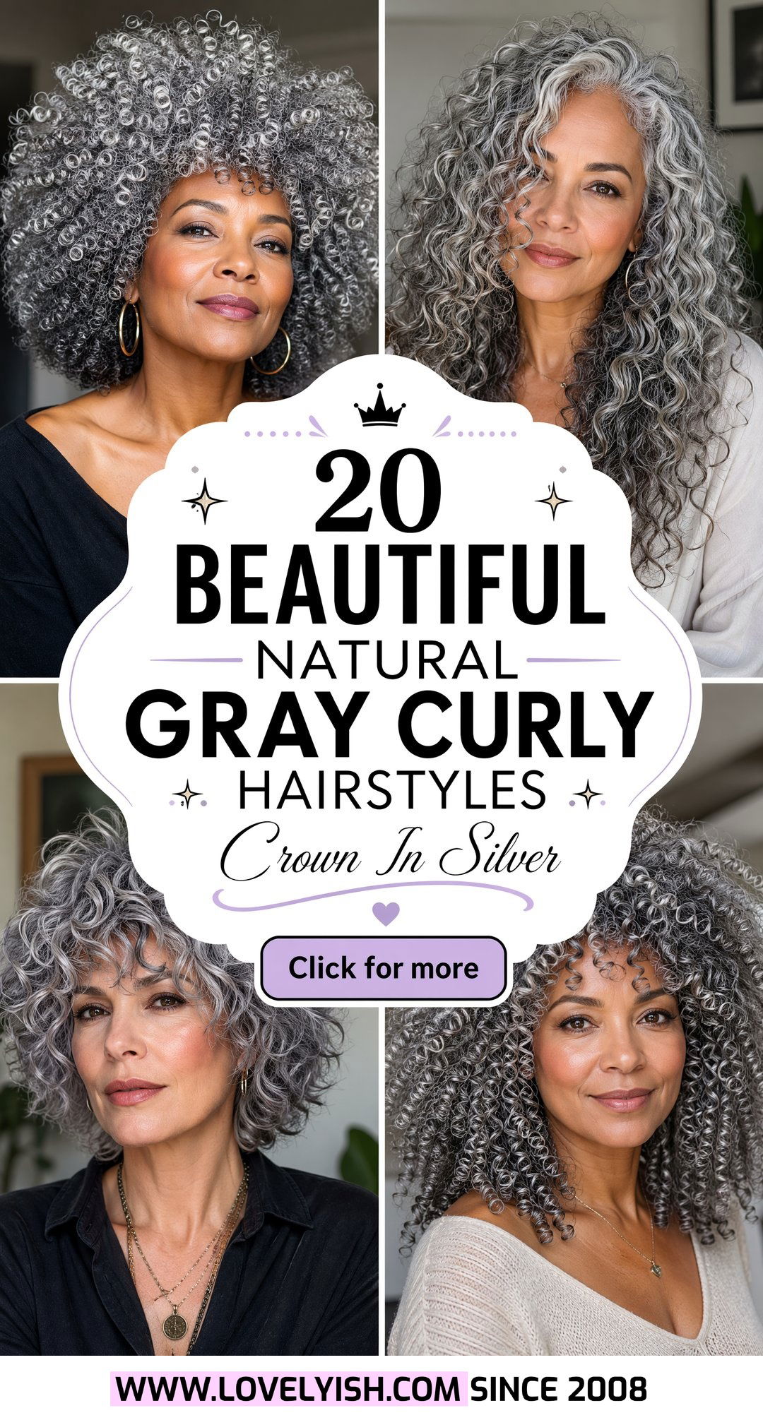 20 Beautiful Natural Gray Curly Hairstyles to Embrace Now - 20 Beautiful Natural Gray Curly Hairstyles to Embrace Now
